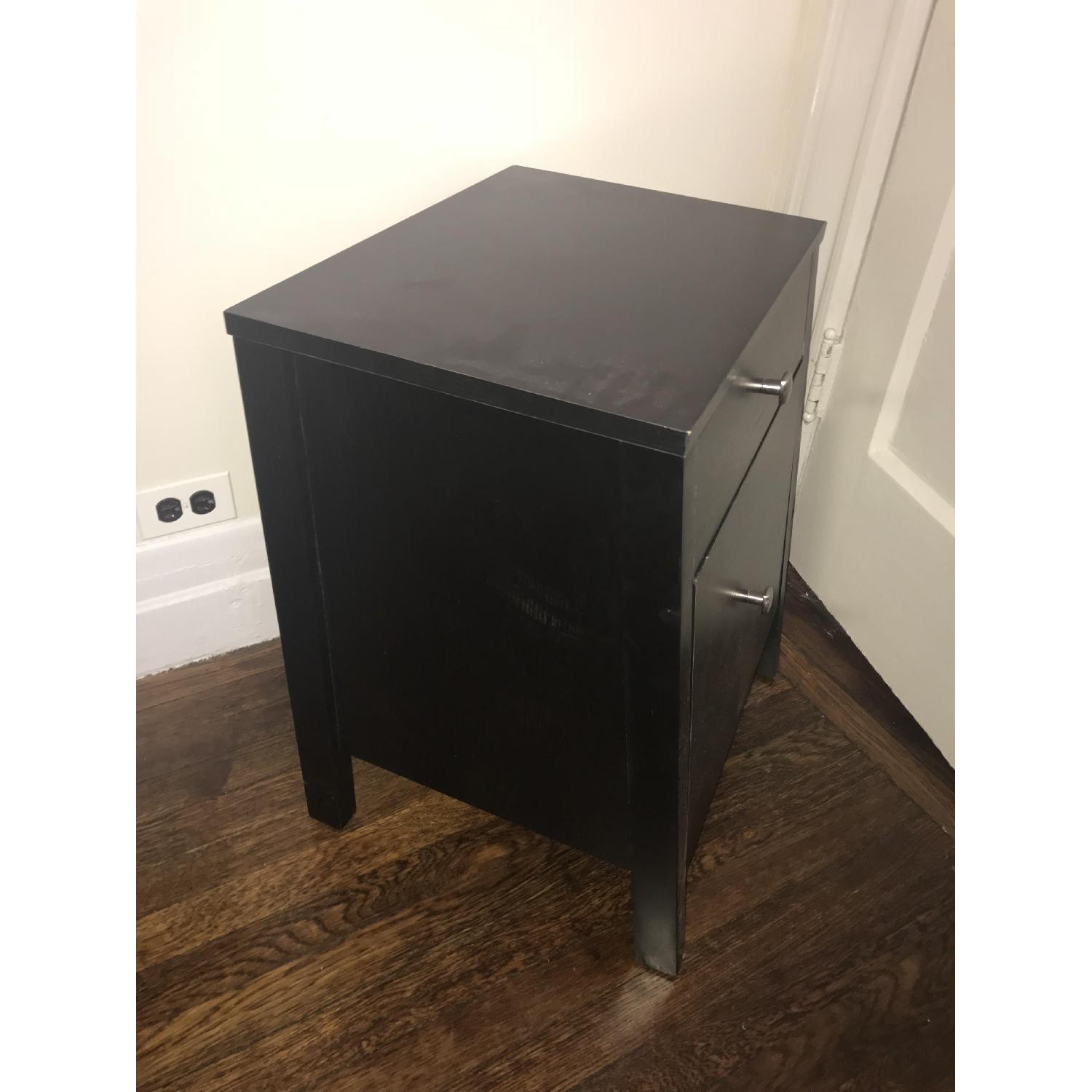 Black Wood Filing Cabinet - image-1