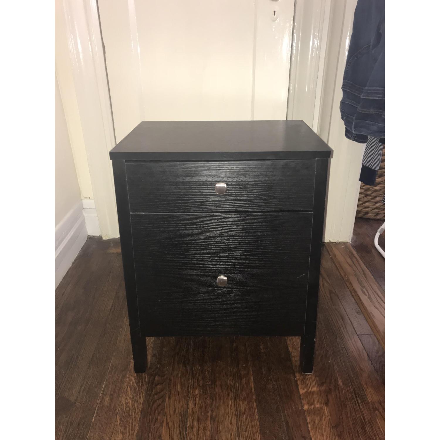 Black Wood Filing Cabinet - image-3