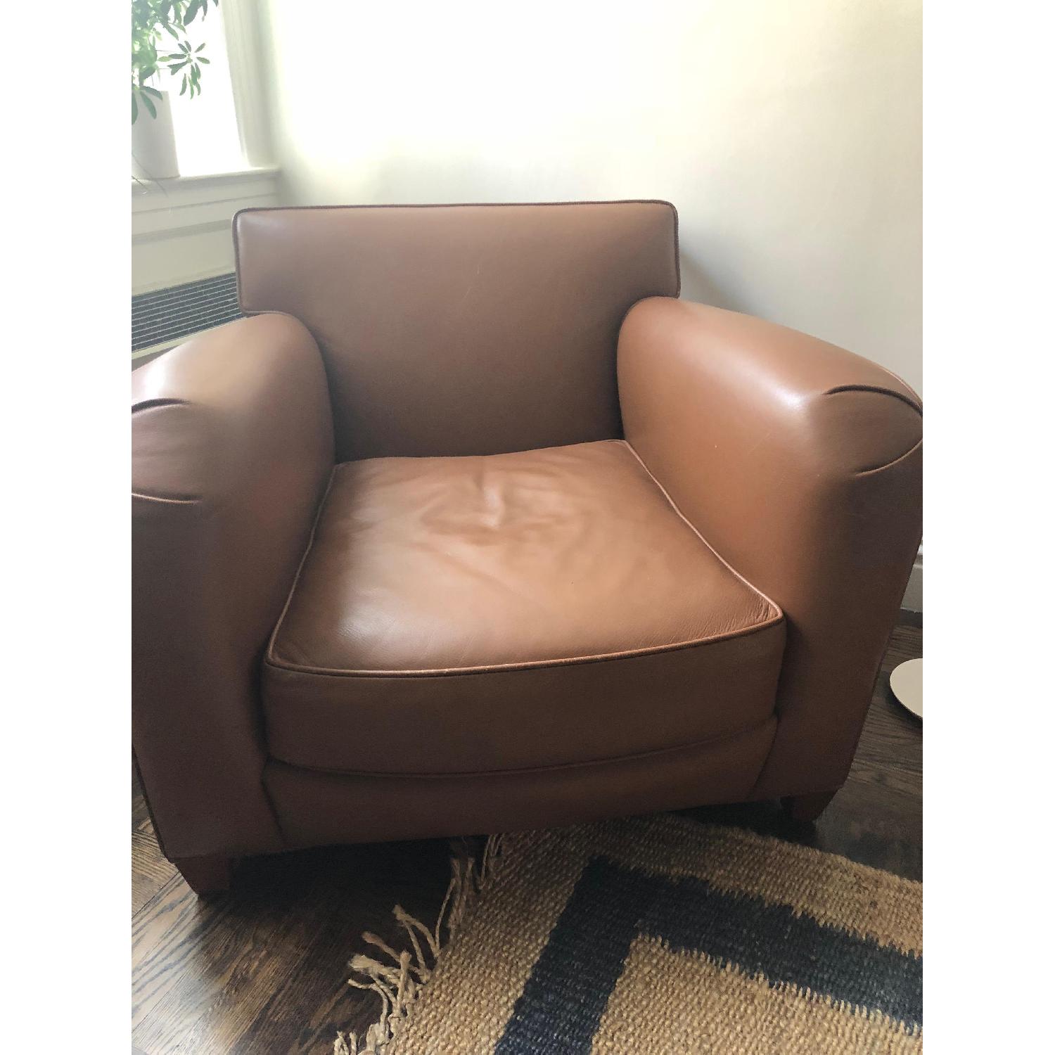 Donghia Leather Club Chair - image-1