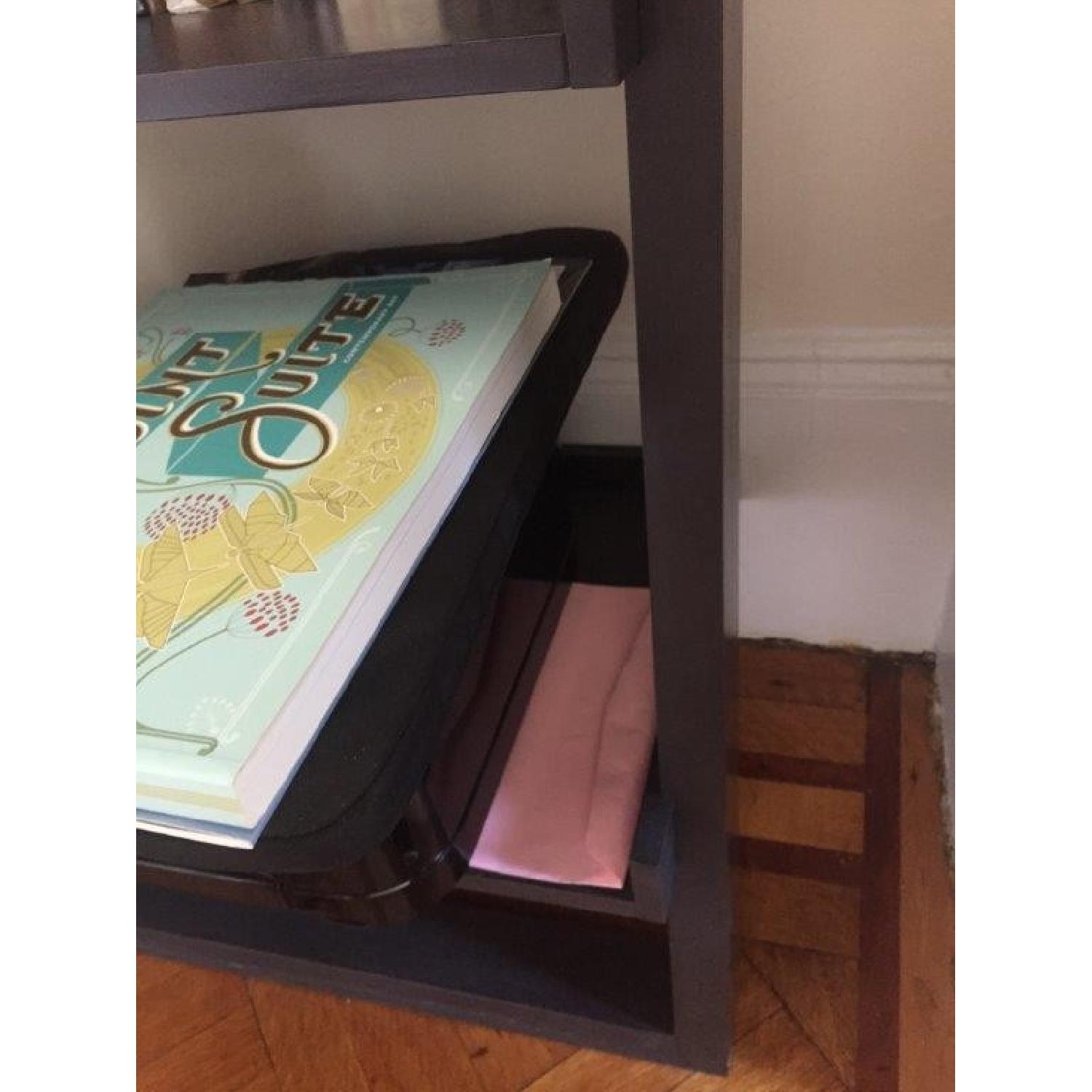 Crate & Barrel Sloane Leaning Bookcase in Black/Grey AptDeco