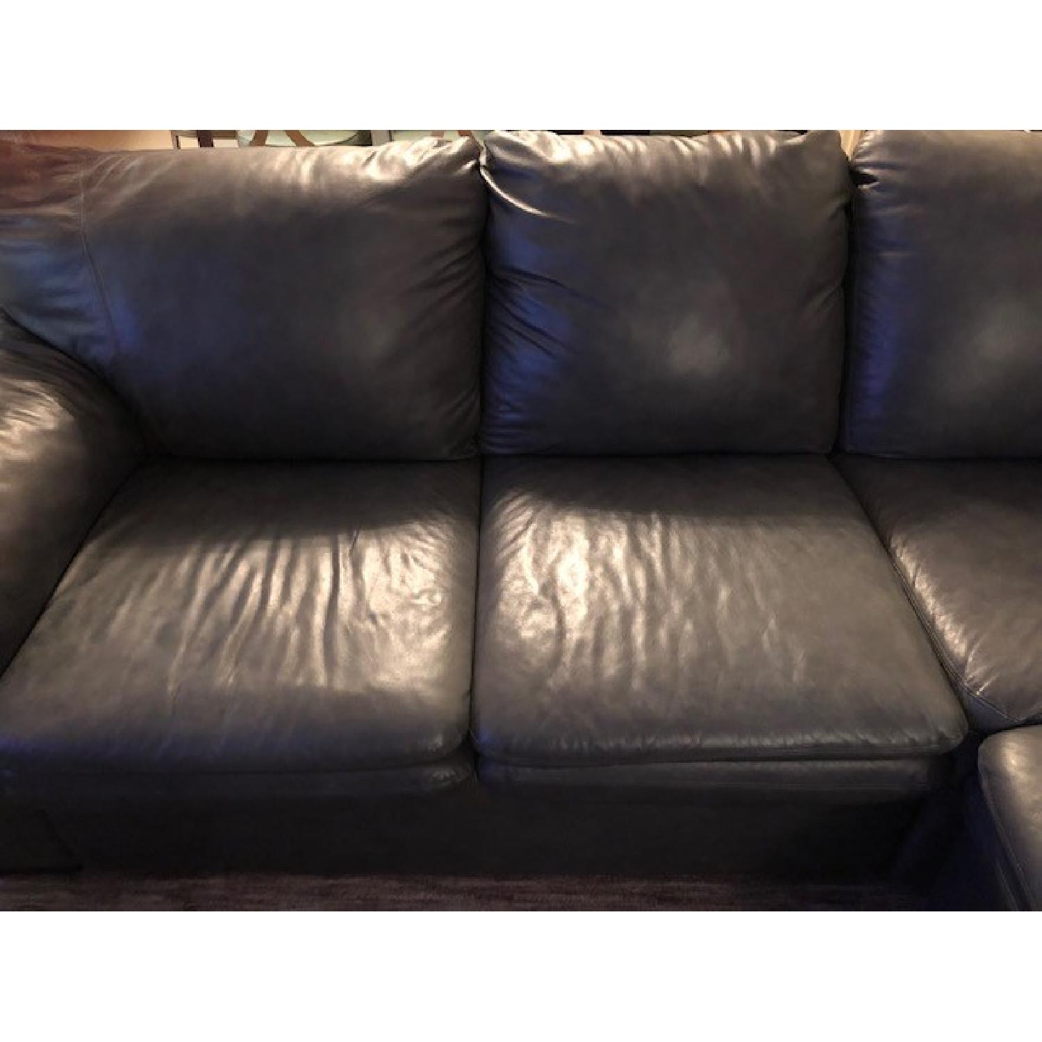 Jaymar 3-Piece Leather Sectional Sofa in Charcoal Grey - image-4