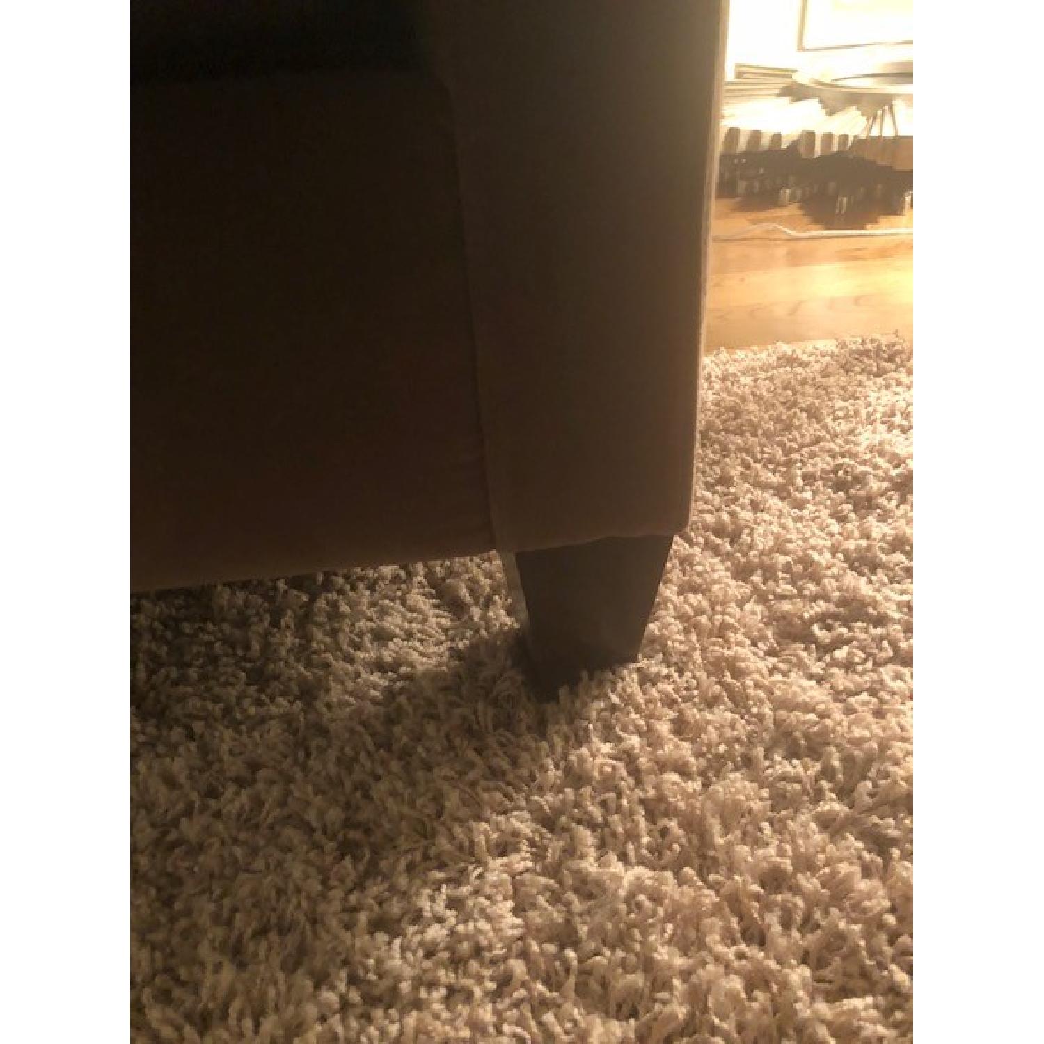 Ethan Allen Monterey Chocolate Brown Velour Sofa - image-5