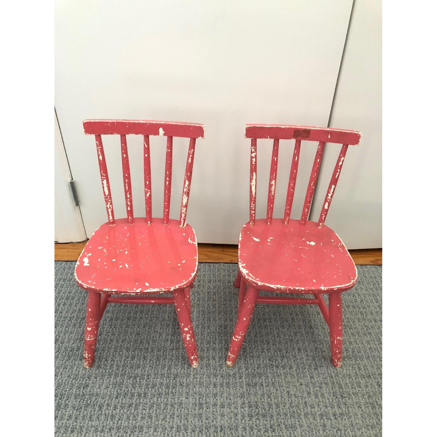 Solid Wood Vintage Kids Chairs AptDeco