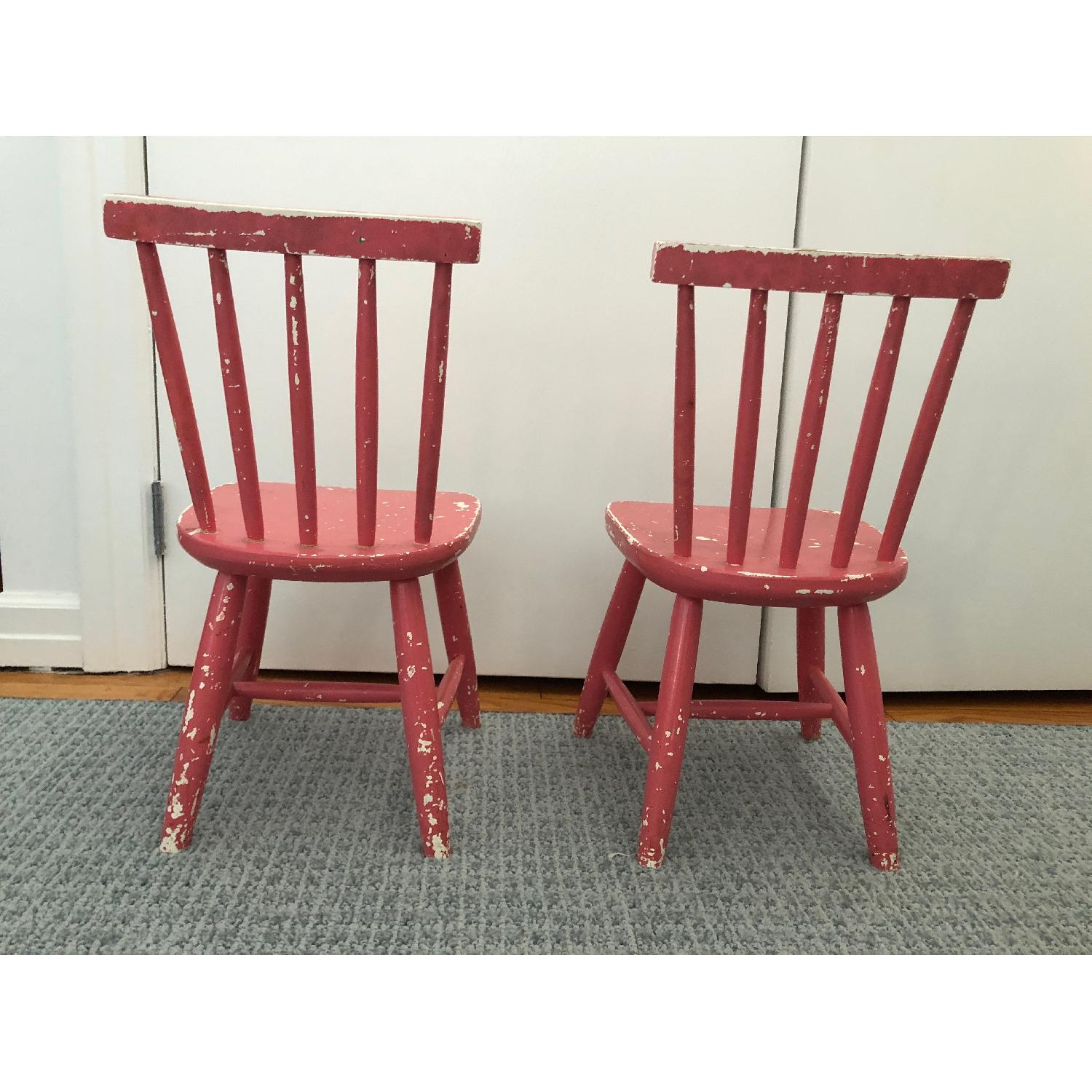 Solid Wood Vintage Kids Chairs AptDeco