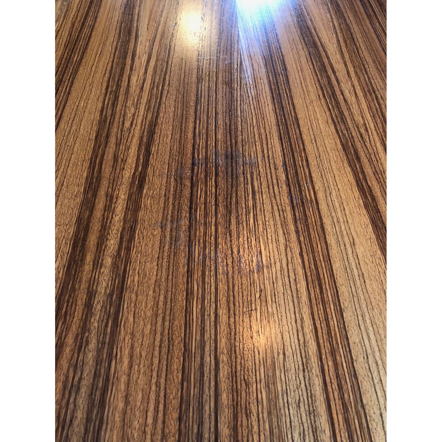 Room & Board Zebra Wood Top Table w/ Natural Steel Base - image-4