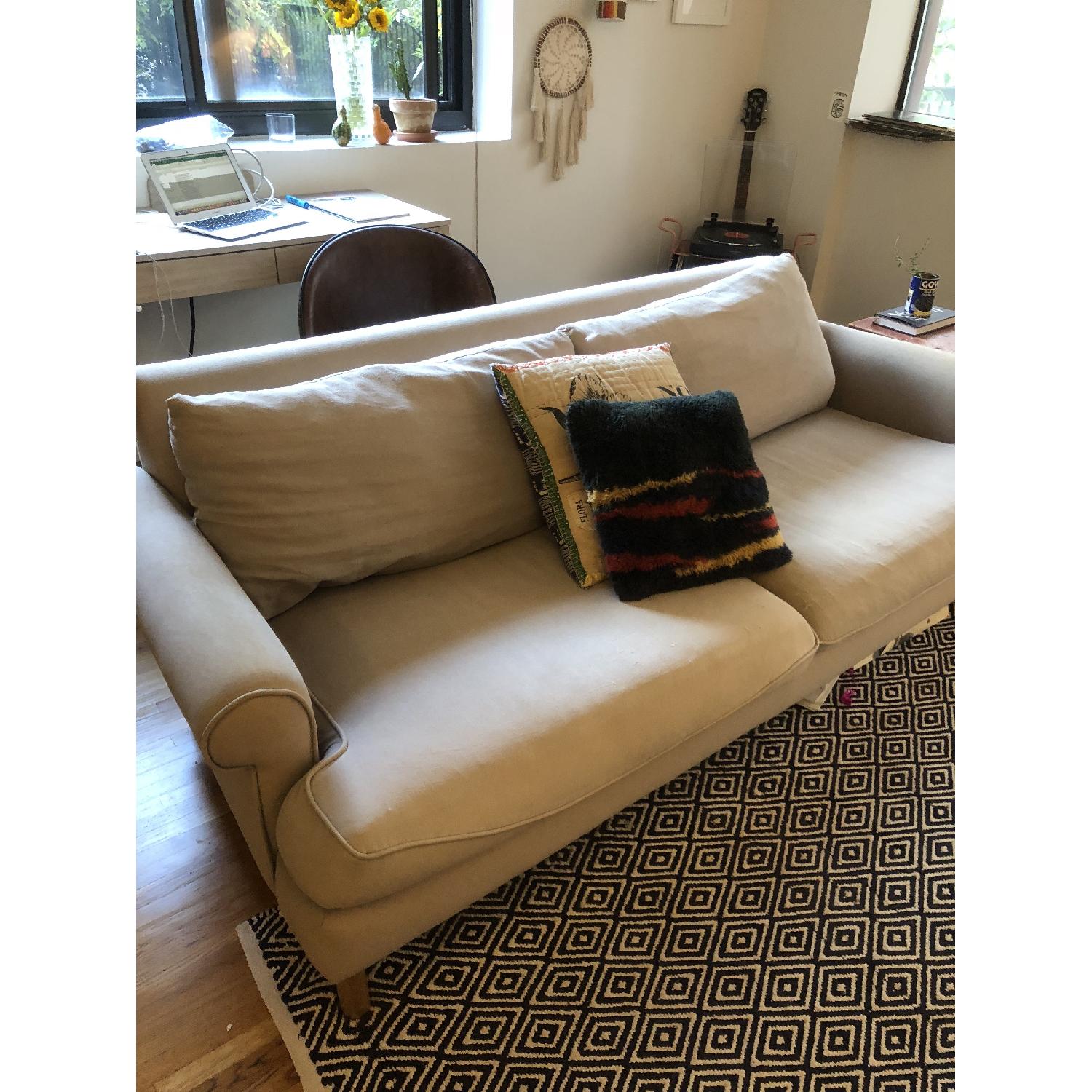 Conran Mid-Century Modern Grey Fabric Sofa - image-1