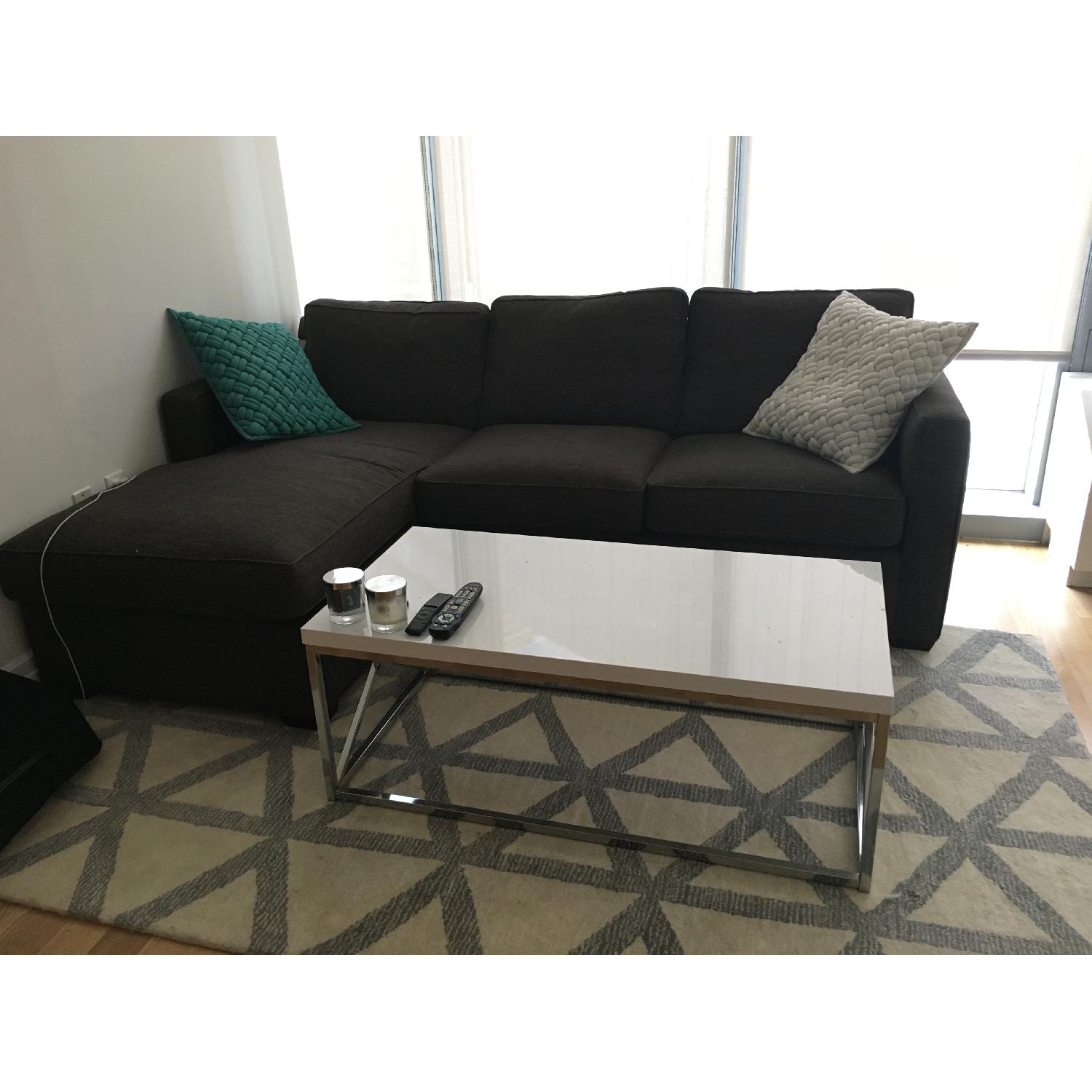 Crate & Barrel Davis 2-Piece Sectional Sofa in Graphite - image-1