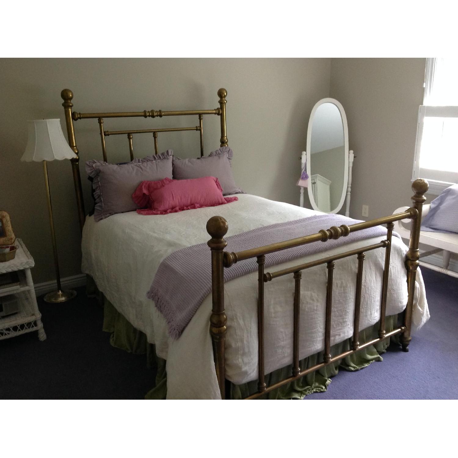 Farrell Antique Queen Size Brass Bed AptDeco