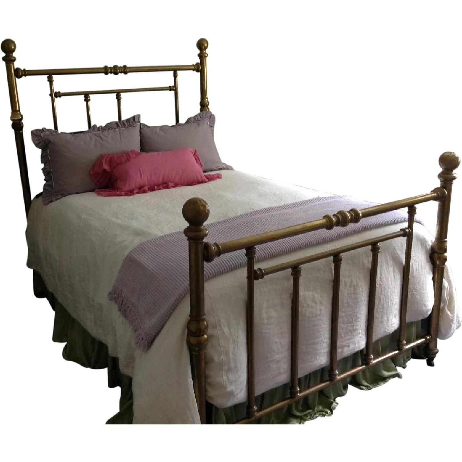 Farrell Antique Queen Size Brass Bed AptDeco