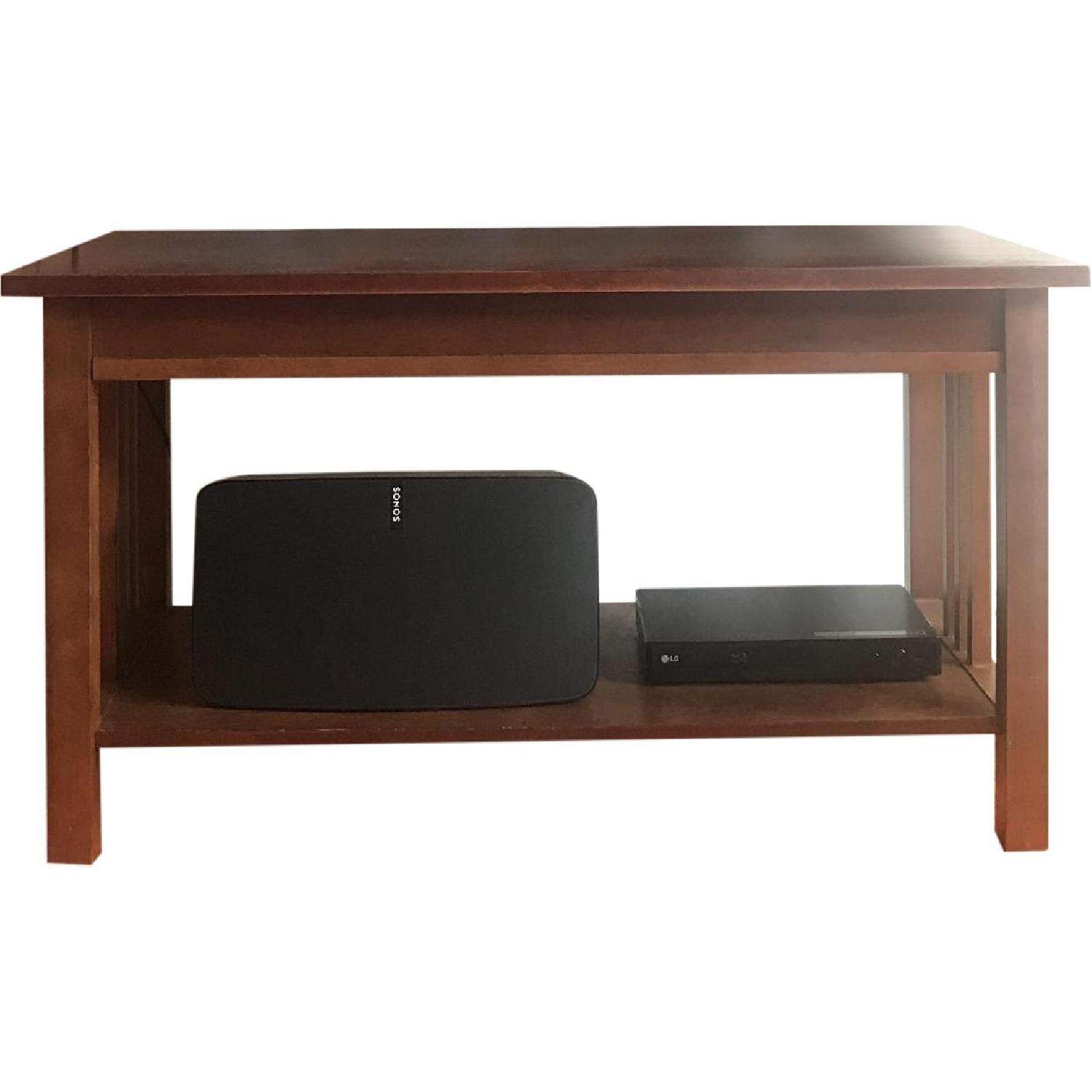 Antique Wood TV Stand AptDeco