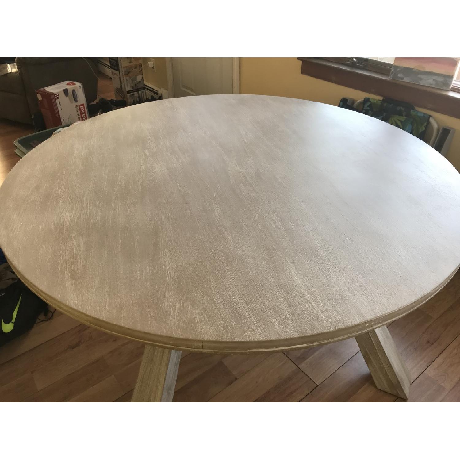Zuo Whitewashed/Gray Acacia Wood Round Dining Table - image-3