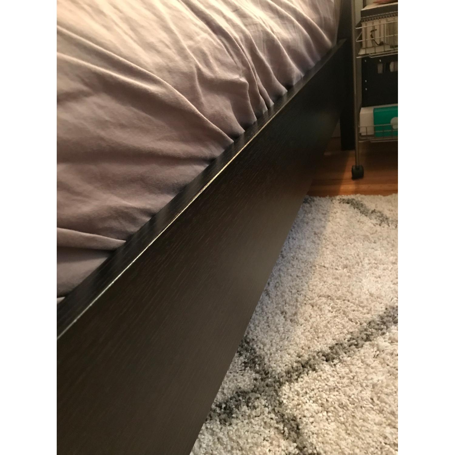 Ikea Nyvoll Full Bed Frame w/ MidBeam & Slatted Base AptDeco