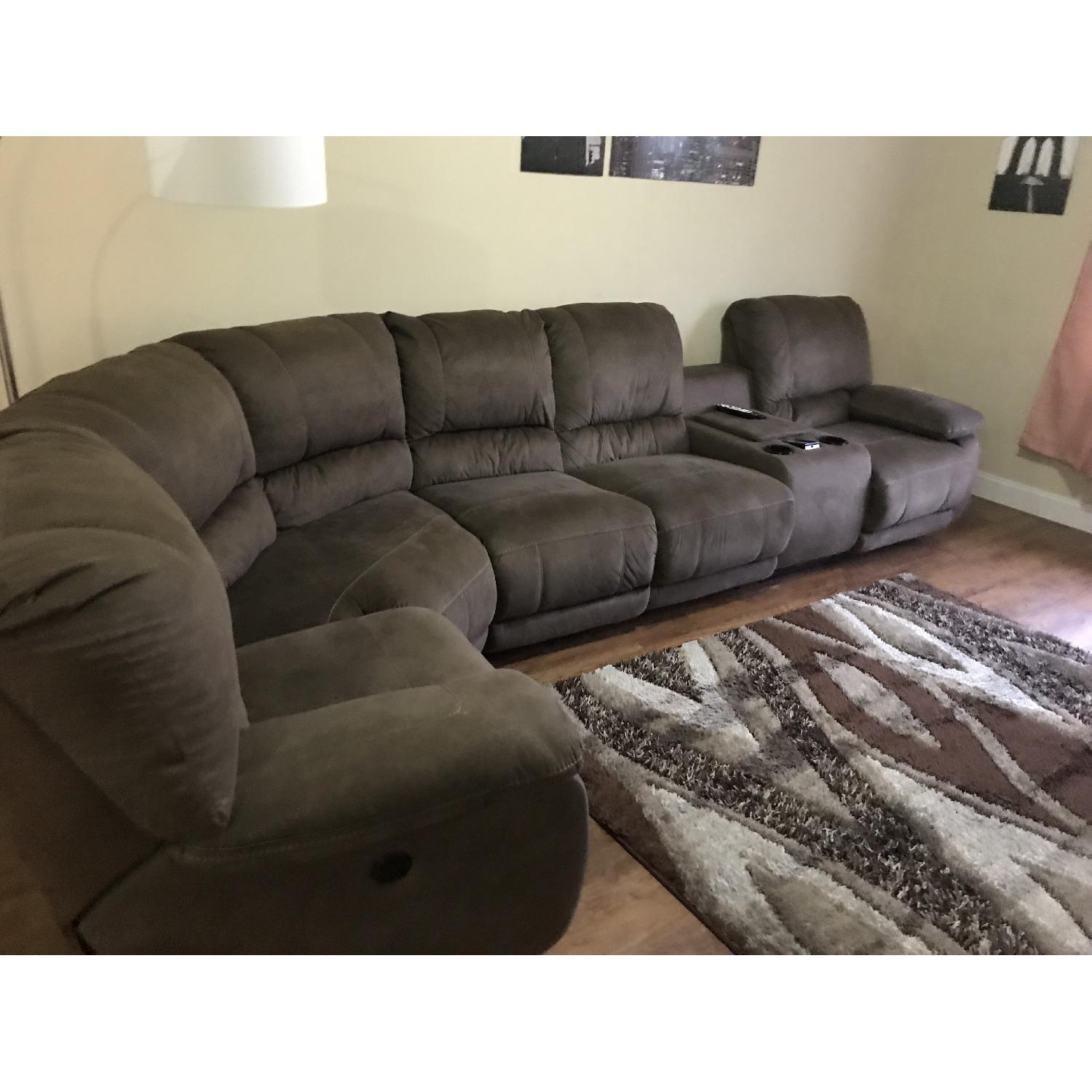 Raymour & Flanigan Power Reclining Sectional Sofa - image-3