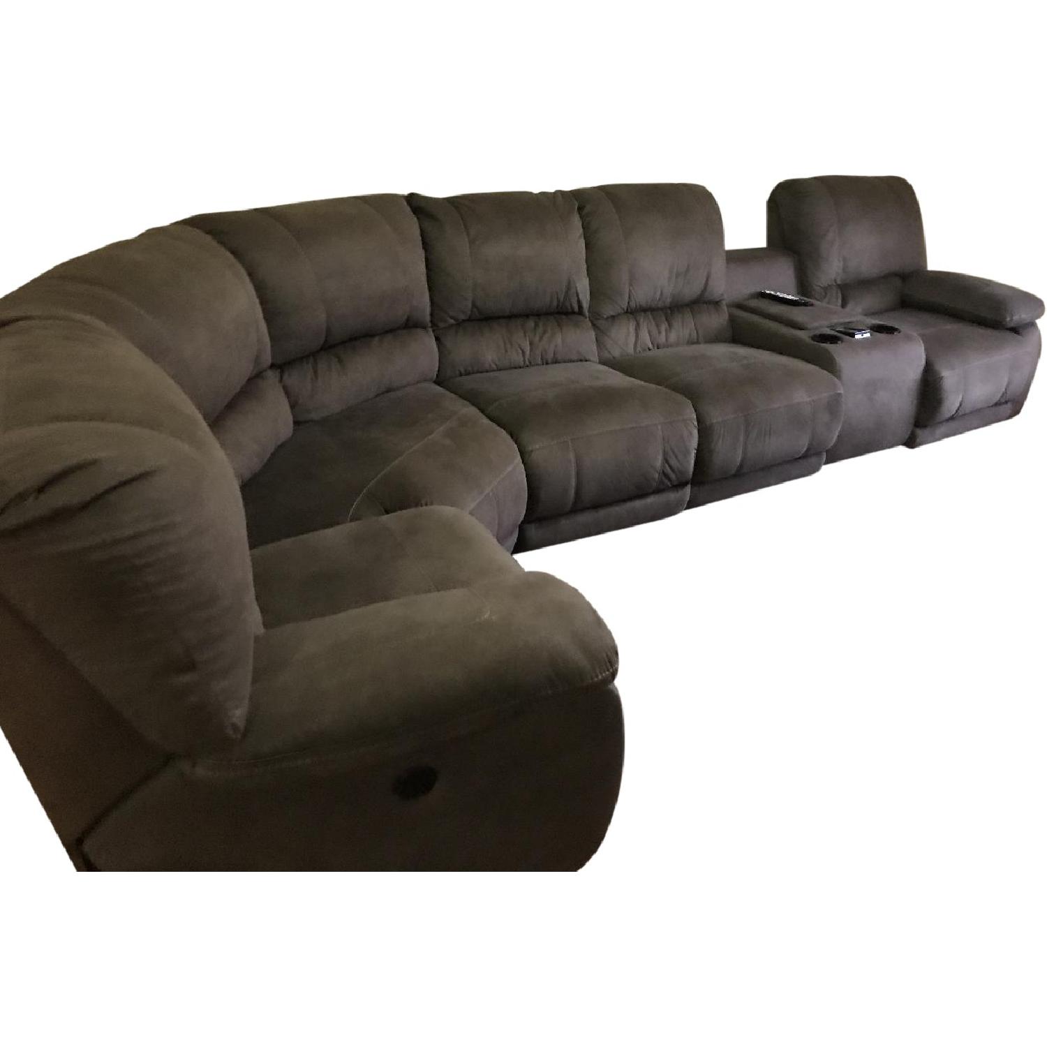 Raymour & Flanigan Power Reclining Sectional Sofa - image-0