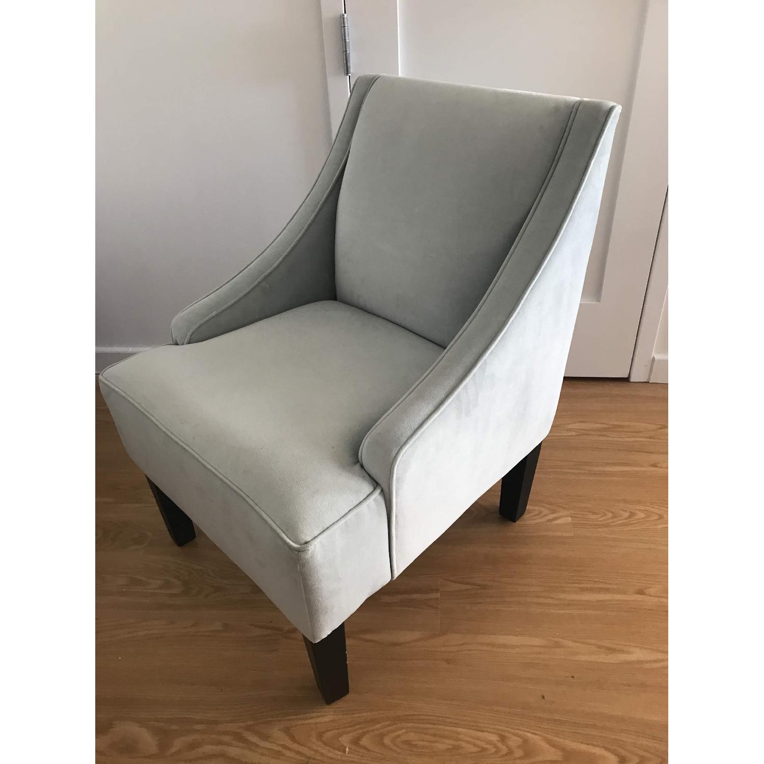 Skyline Furniture Light Blue Velvet Armchair - image-2