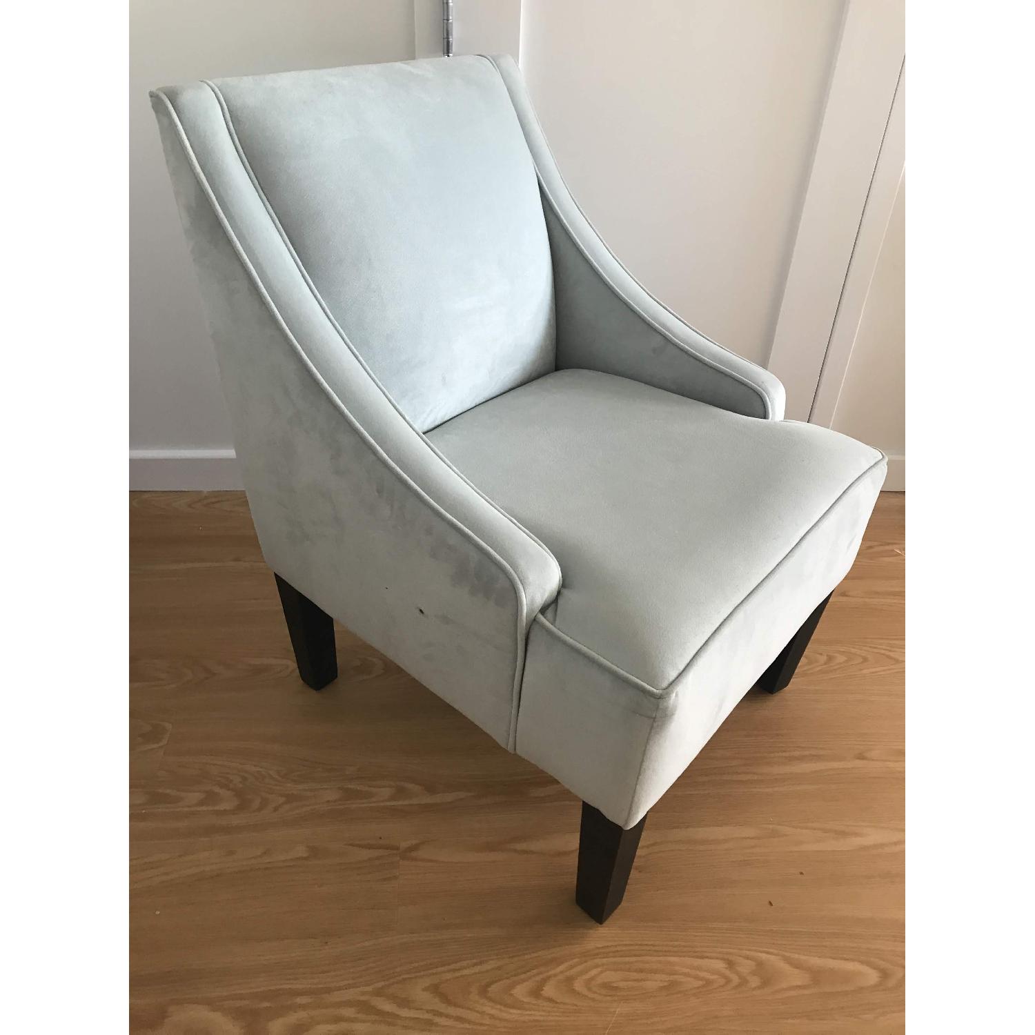 Skyline Furniture Light Blue Velvet Armchair - image-3