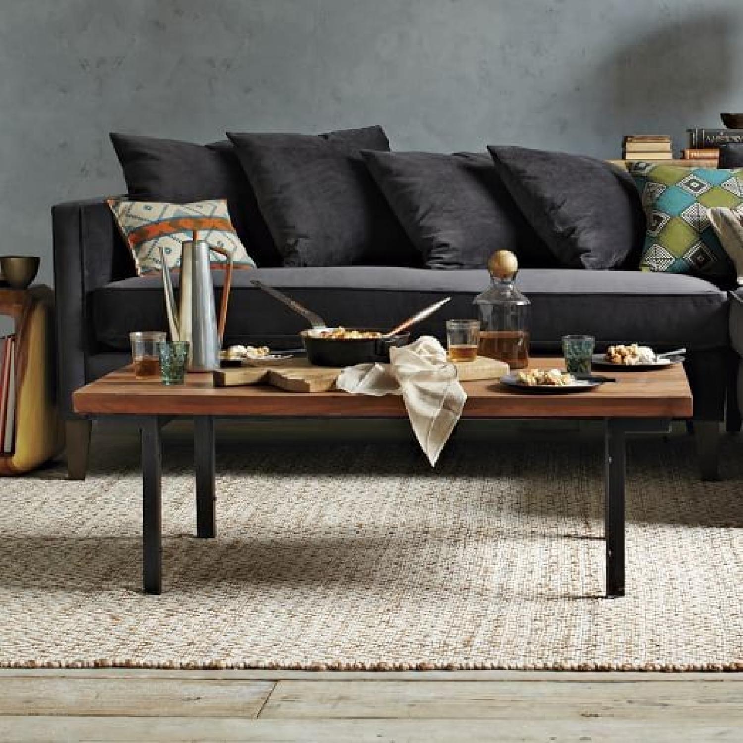 West Elm Industrial Wood Coffee Table - image-1
