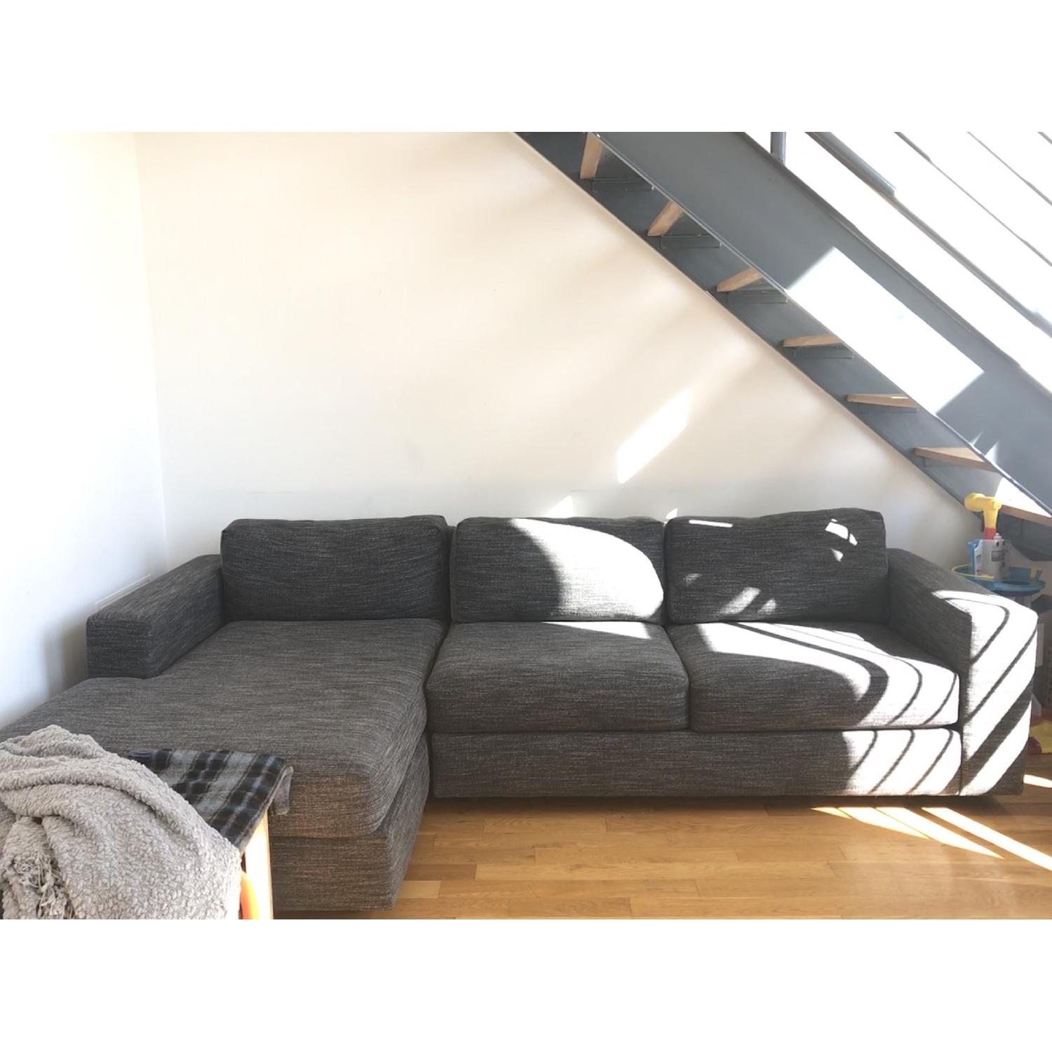 West Elm Urban 2-Piece Small Chaise Sectional Sofa - image-1