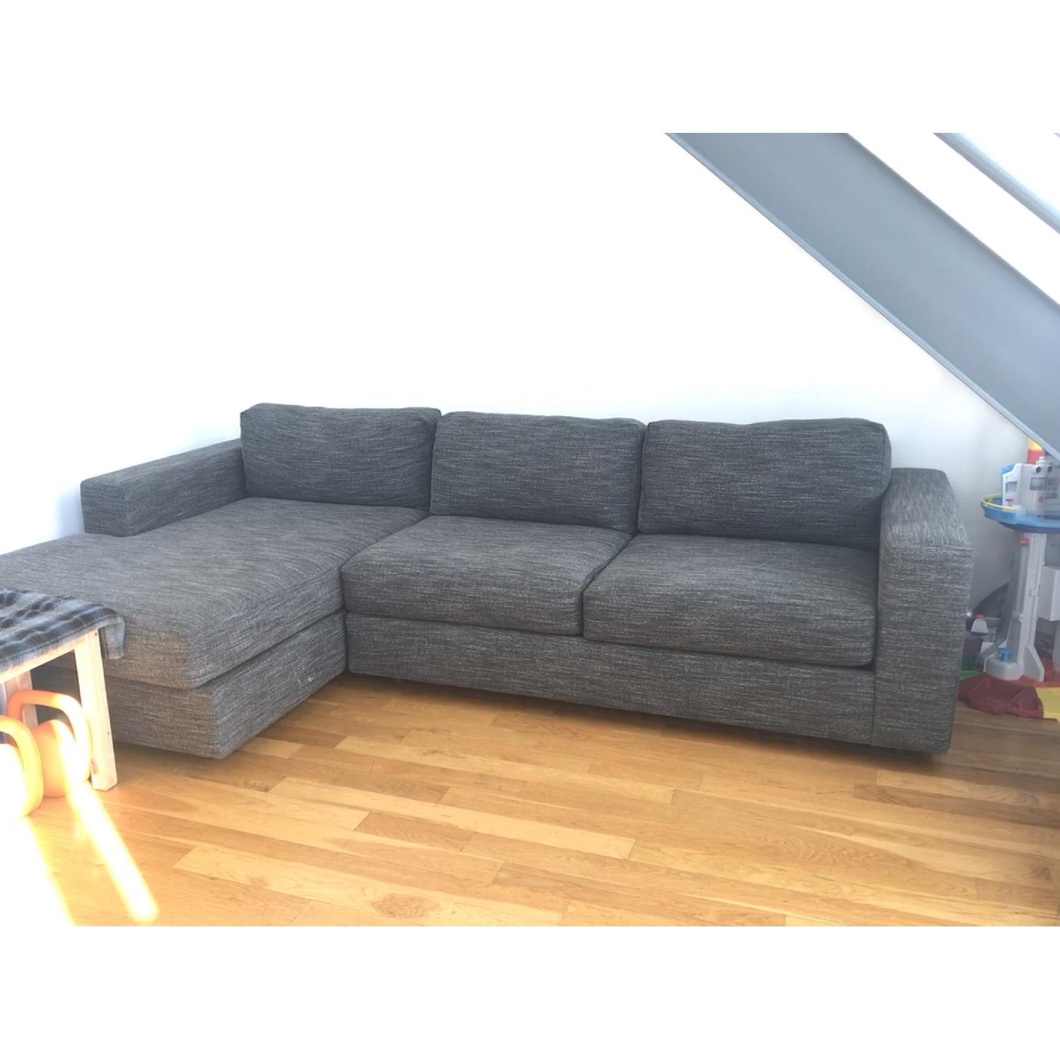 West Elm Urban 2-Piece Small Chaise Sectional Sofa - image-2