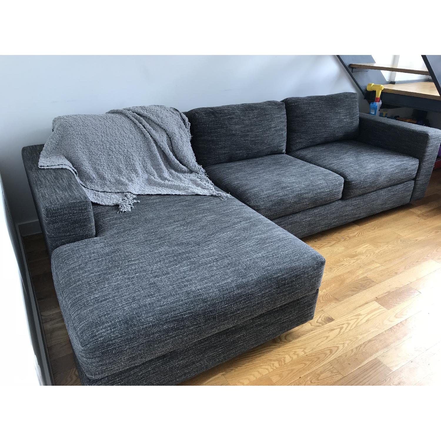 West Elm Urban 2-Piece Small Chaise Sectional Sofa - image-3