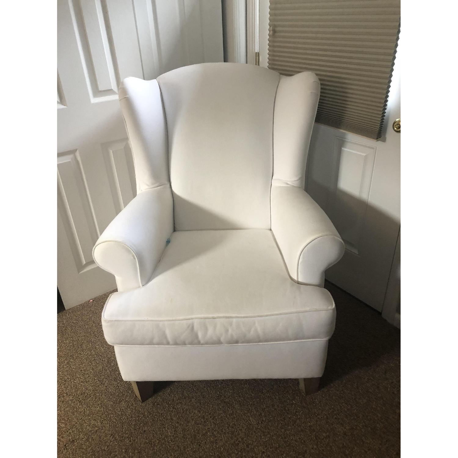 Pottery Barn White Wingback Convertible Rocking Chair - image-2