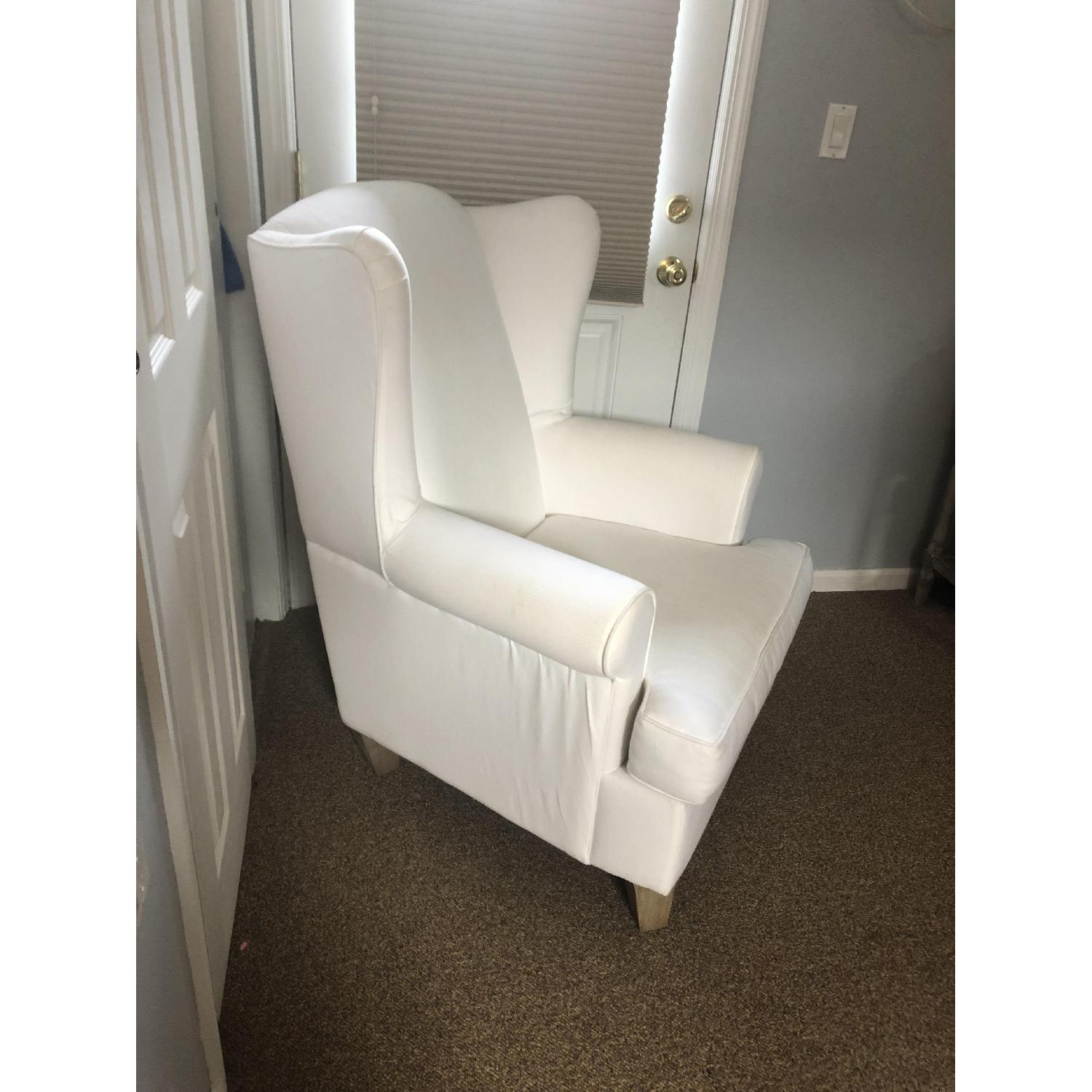 Pottery Barn White Wingback Convertible Rocking Chair - image-3
