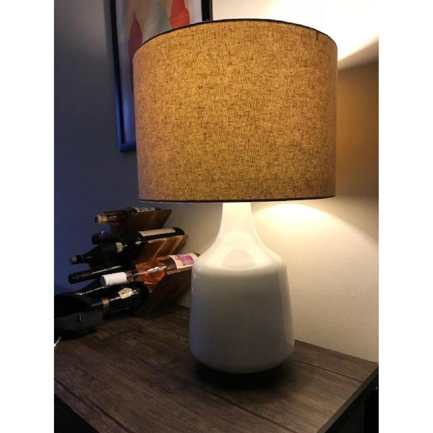 West Elm Morten White Ceramic Table Lamp - image-2