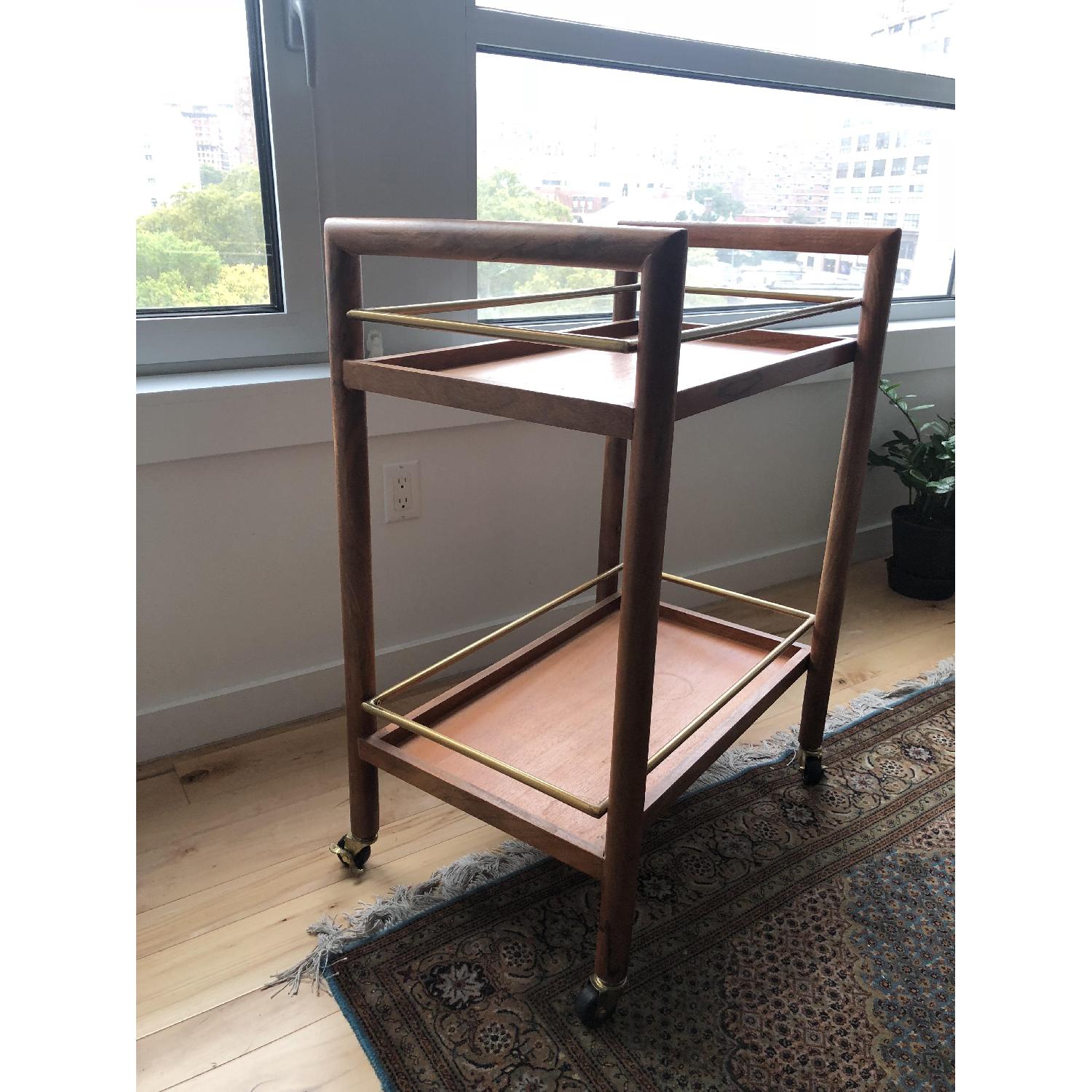 Mid Century Style Bar Cart w/ Wheels - image-3