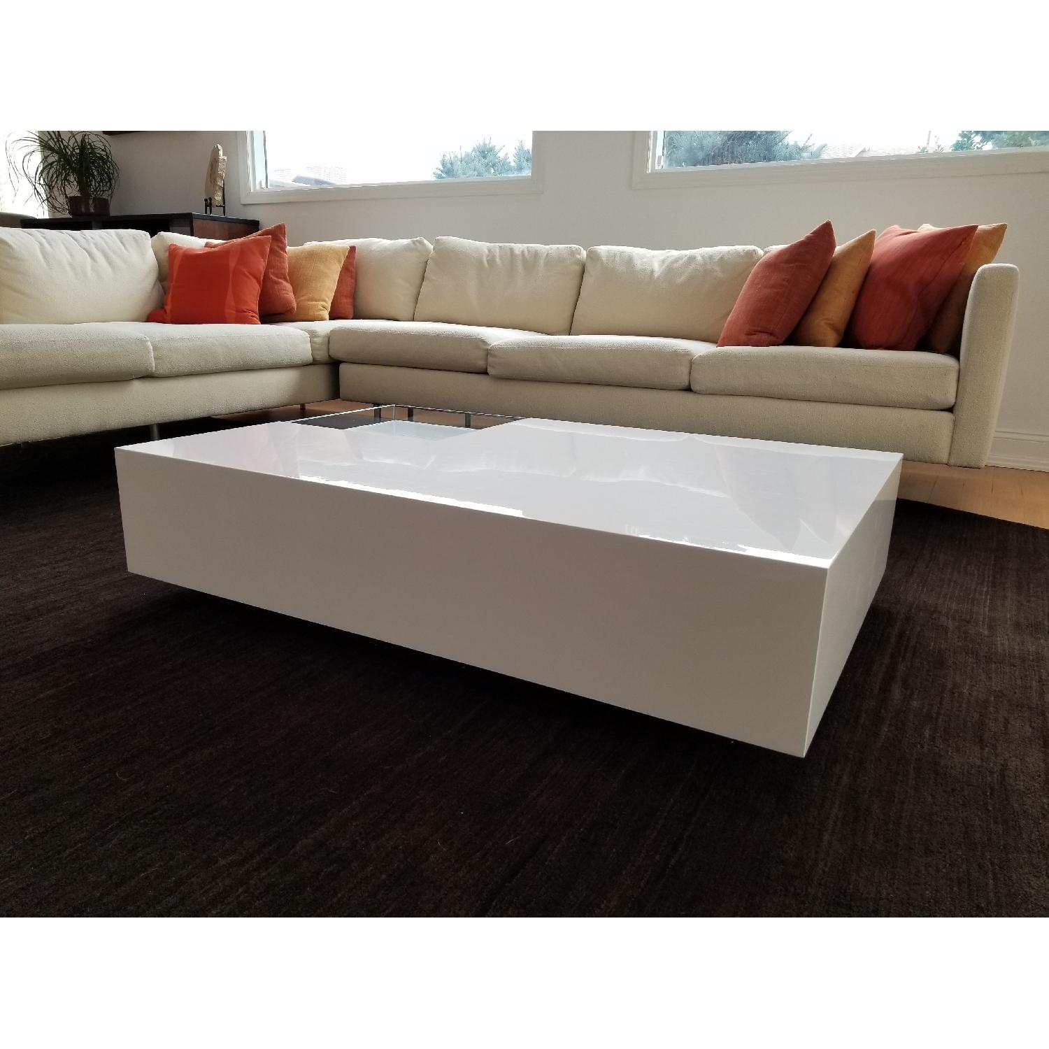 White Lacquer Coffee Table - image-2