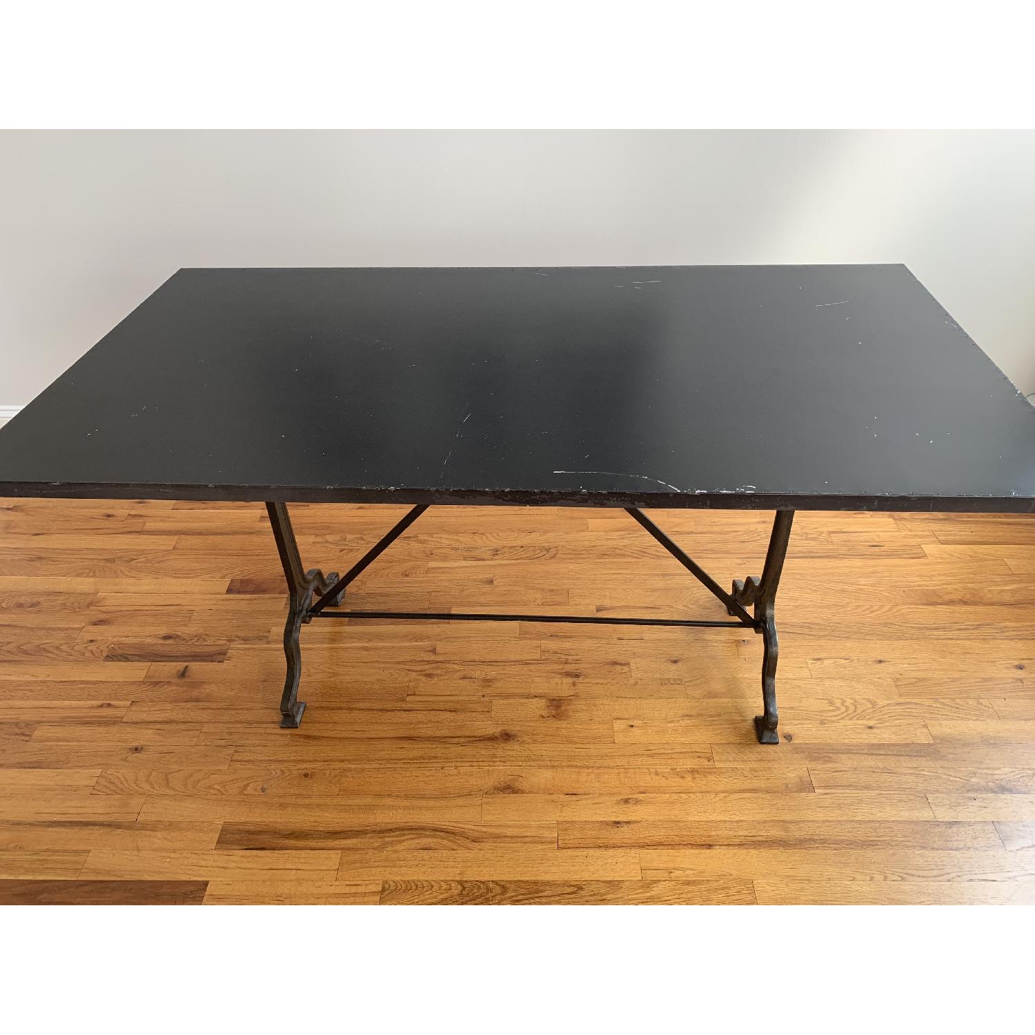 Restoration Hardware Factory Zinc & Cast Iron Dining Table - image-1