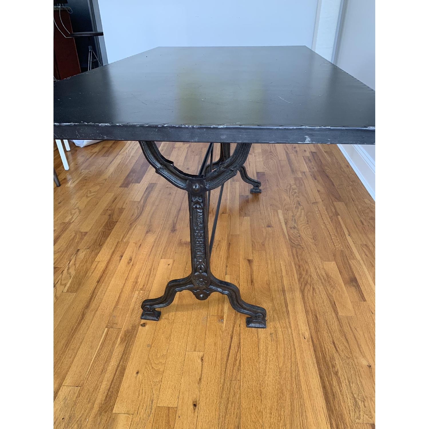 Restoration Hardware Factory Zinc & Cast Iron Dining Table - image-7