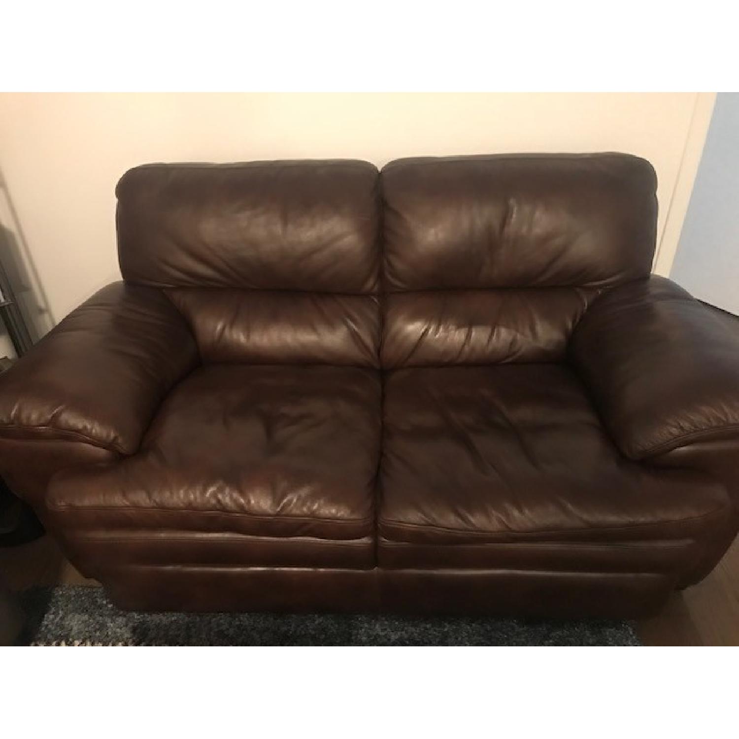 Mor Furniture Leather 2 Seater Sofa - image-1