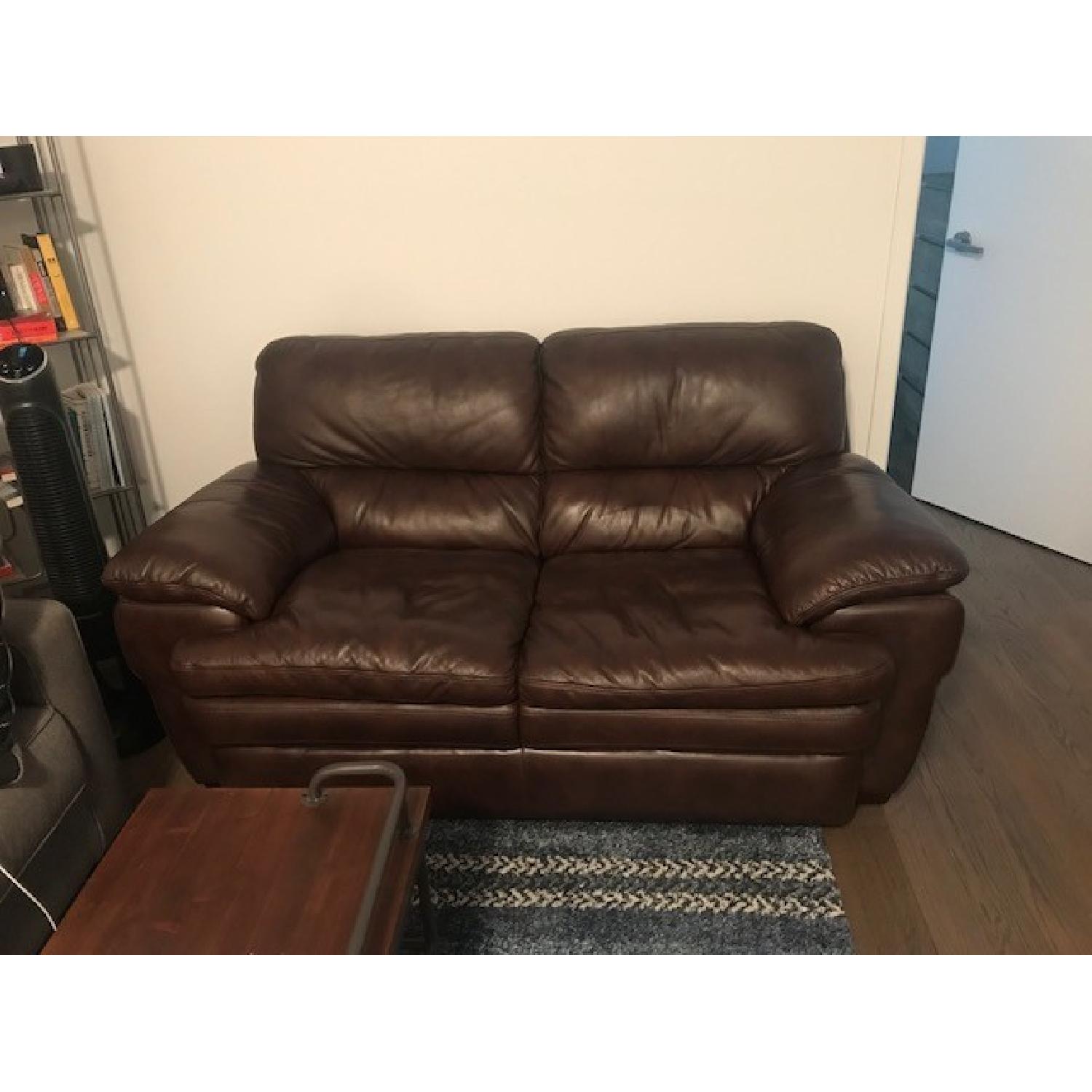 Mor Furniture Leather 2 Seater Sofa - image-2