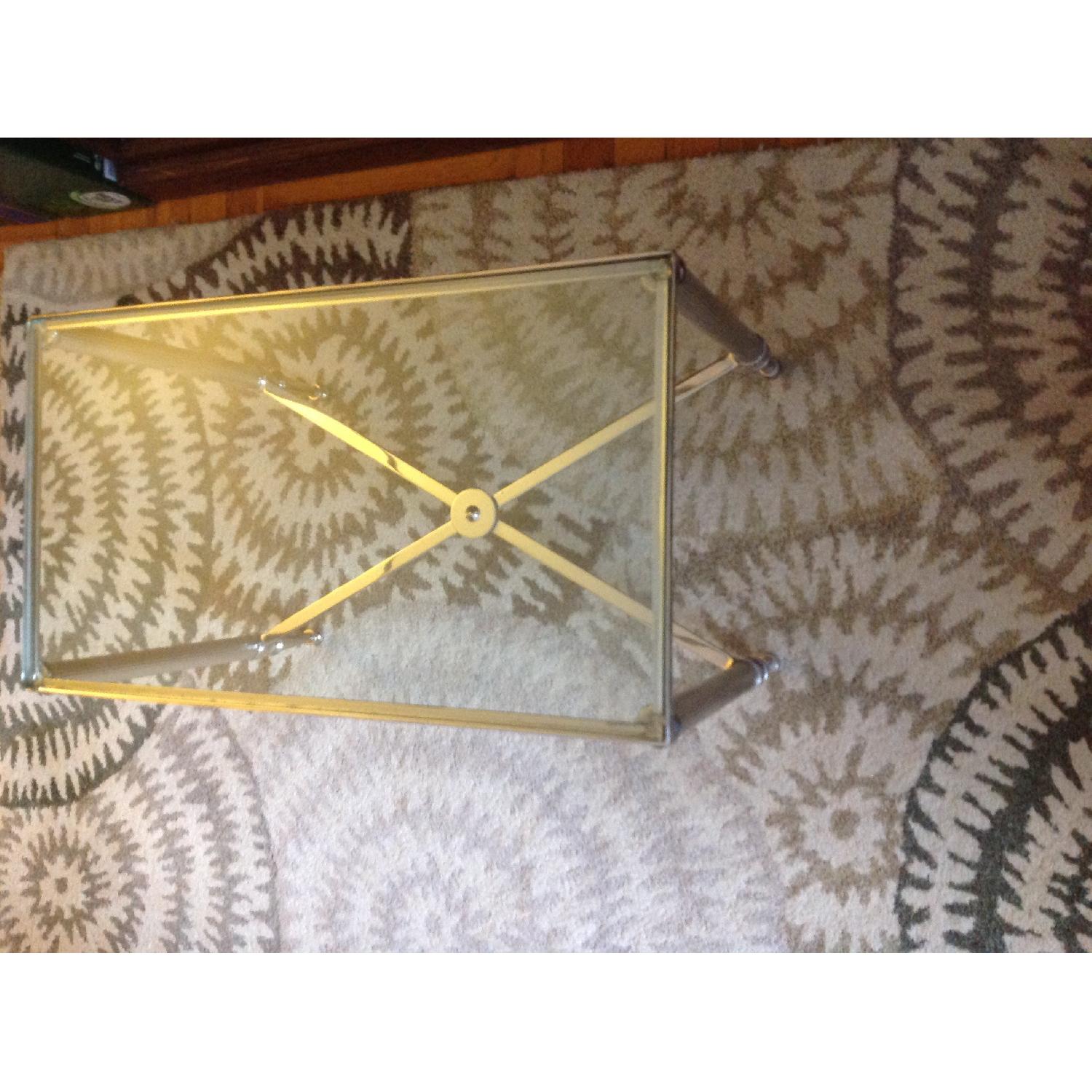 Williams Sonoma Glass End Tables - image-1