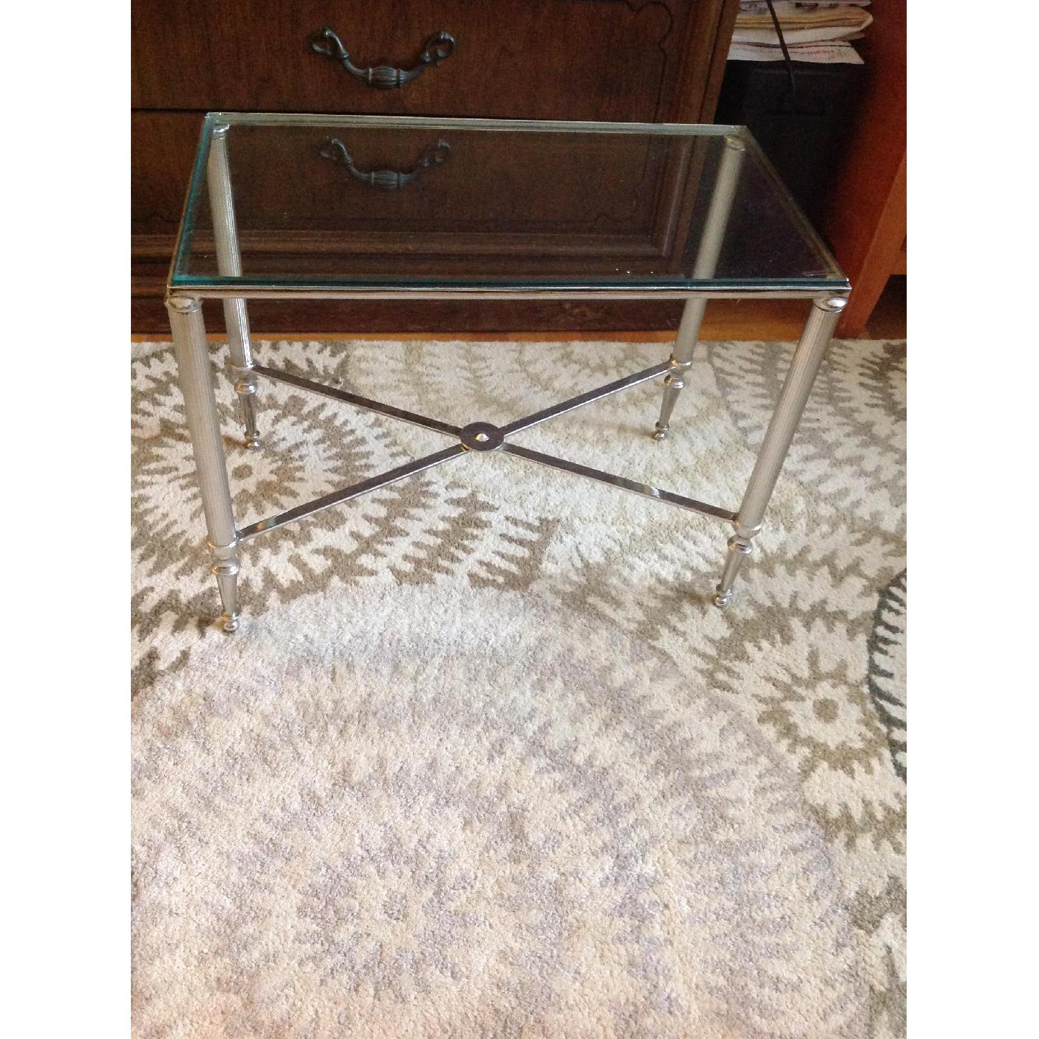 Williams Sonoma Glass End Tables - image-3