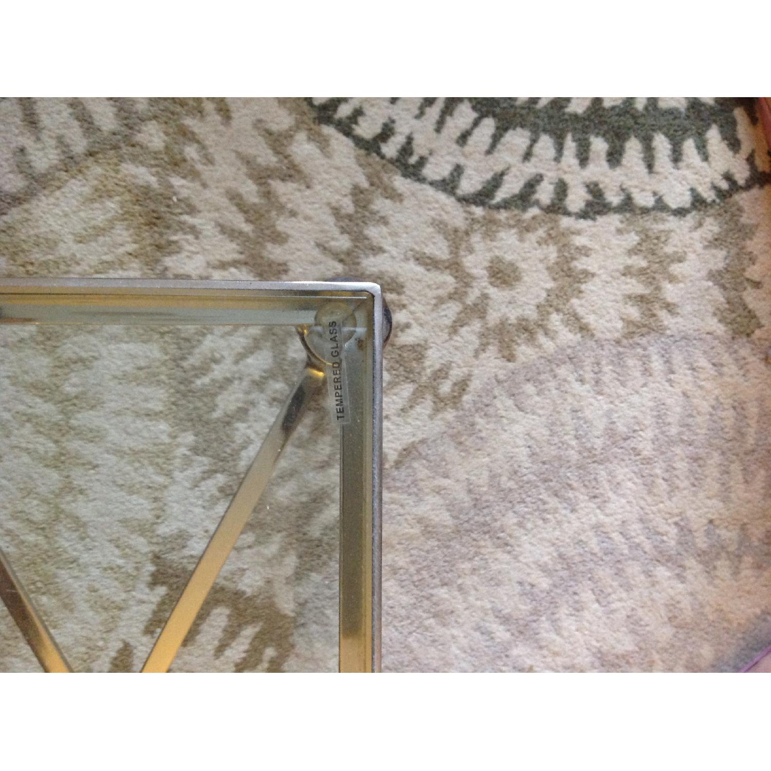 Williams Sonoma Glass End Tables - image-5