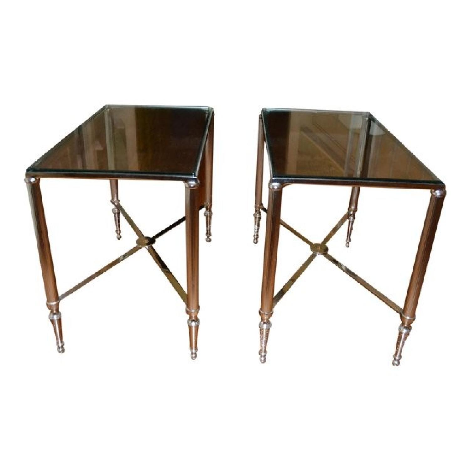 Williams Sonoma Glass End Tables - image-6