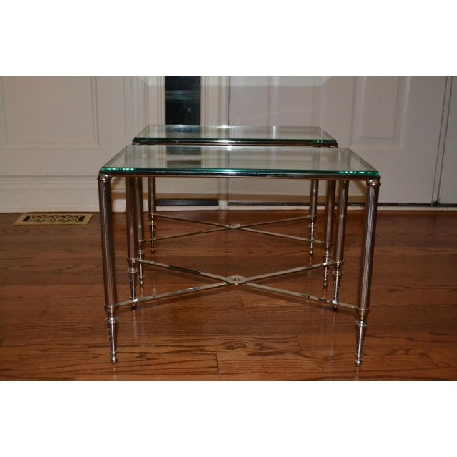 Williams Sonoma Glass End Tables - image-9