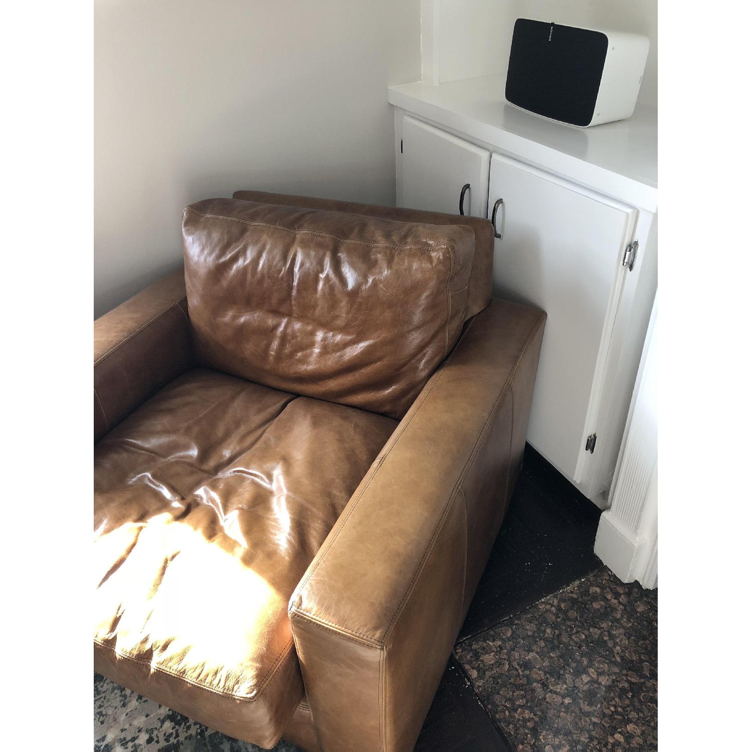 Restoration Hardware Vintage Custom Leather Chair - image-3