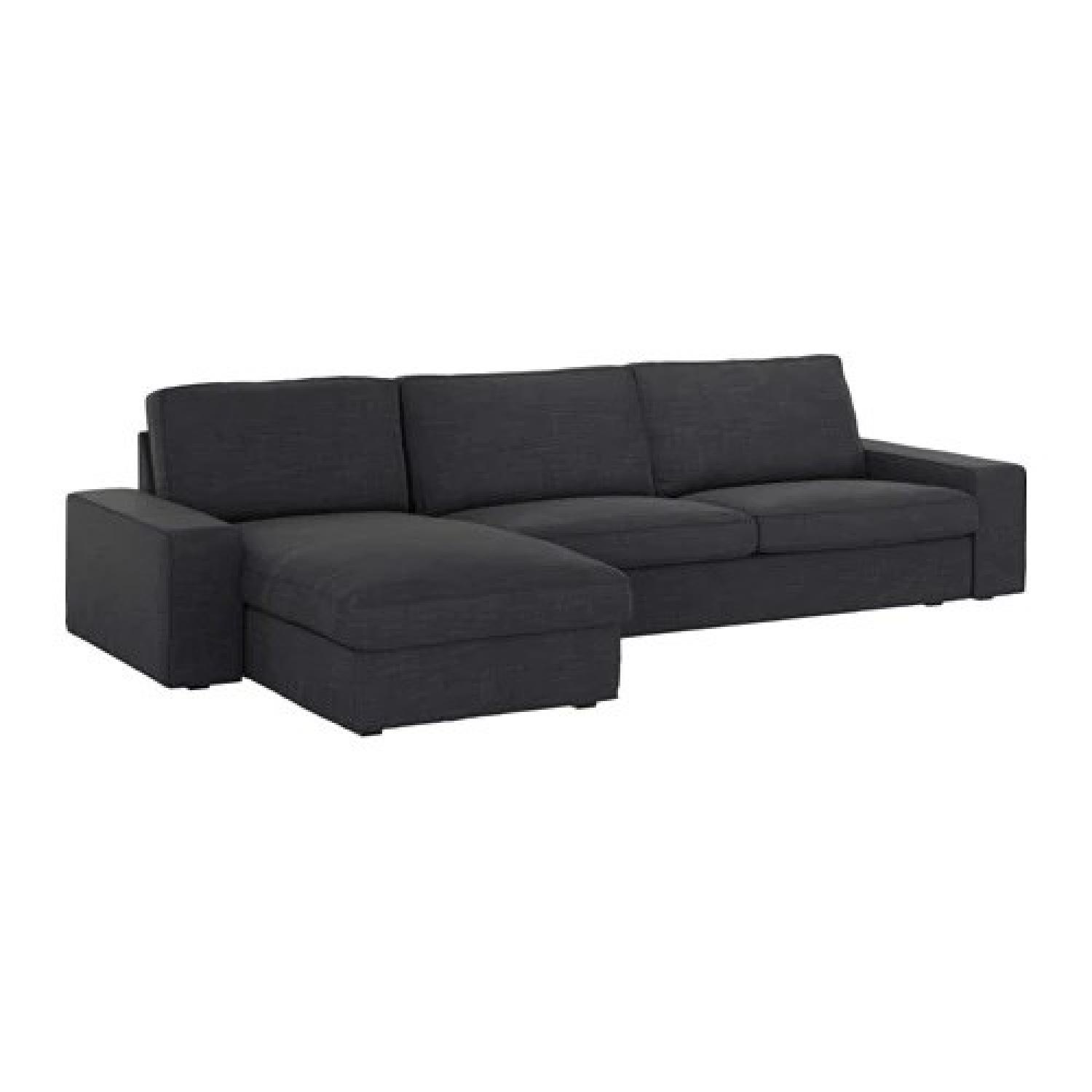 Ikea Navy Blue Sectional Sofa - image-0