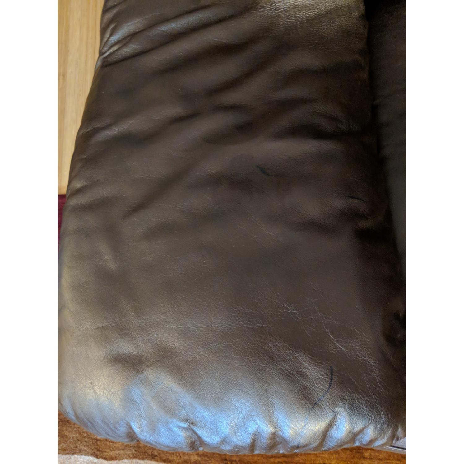 Macy's Italsofa Brown Leather Chair - image-4