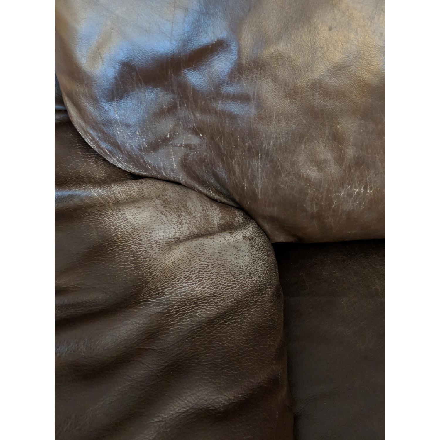Macy's Italsofa Brown Leather Chair - image-5