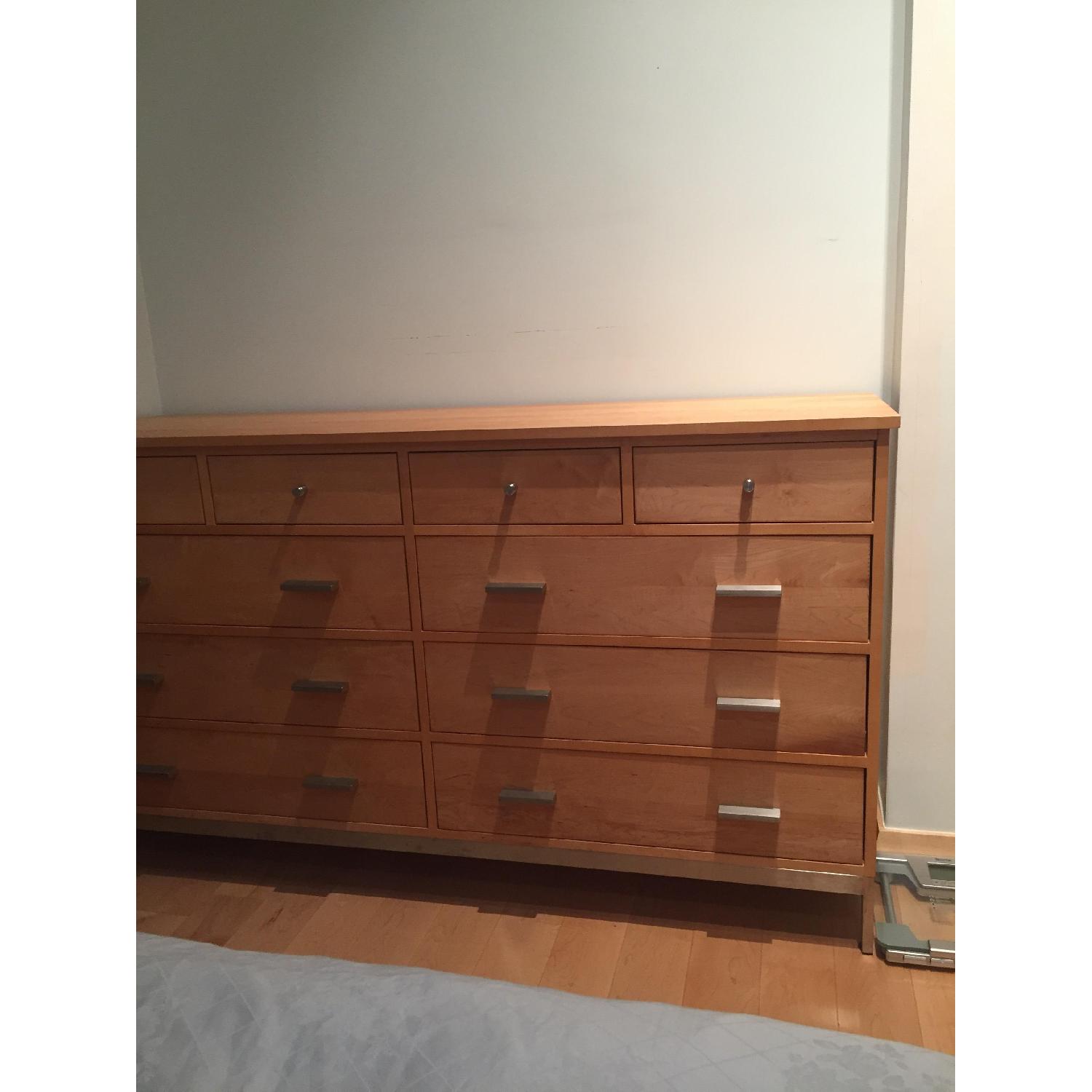 Room & Board Linear Maple & Stainless Steel Dresser - image-1