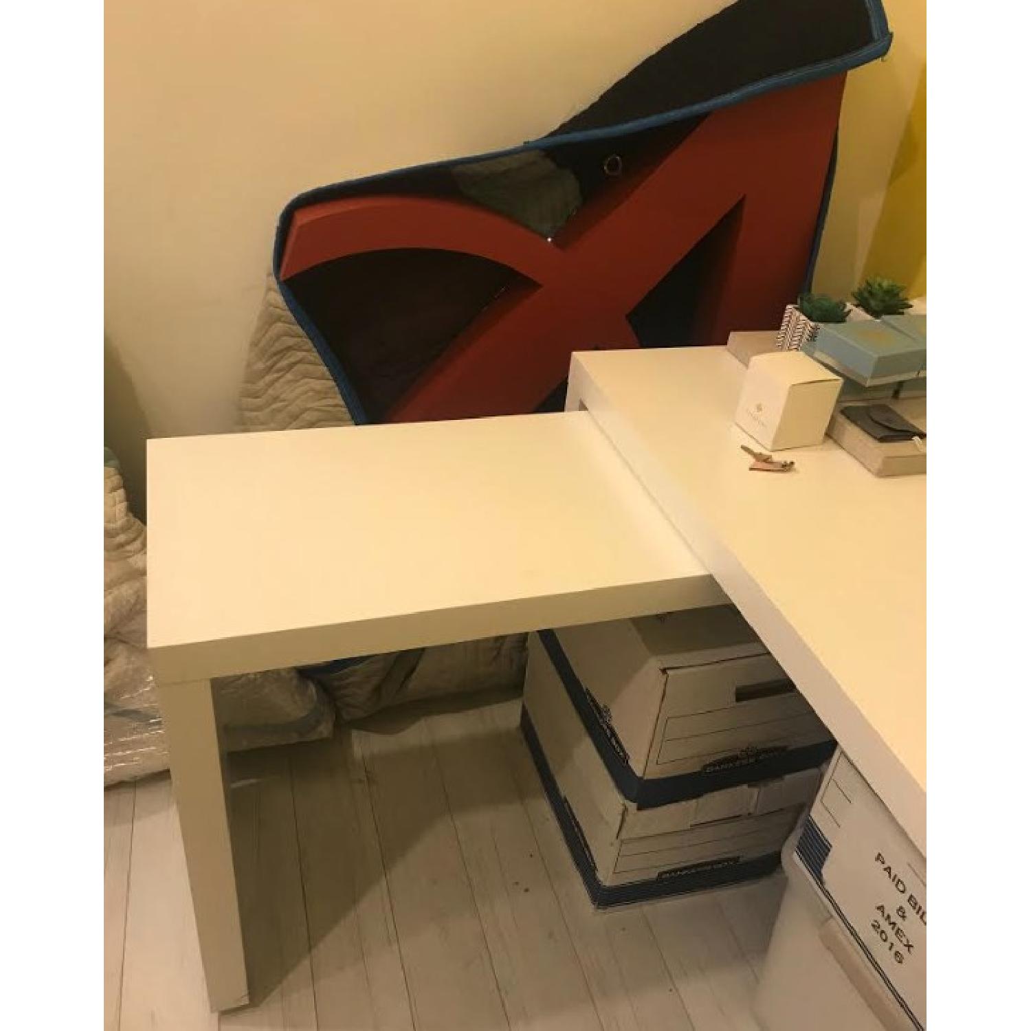 Ikea Malm White Desk w/ Pull Out Panel - image-2