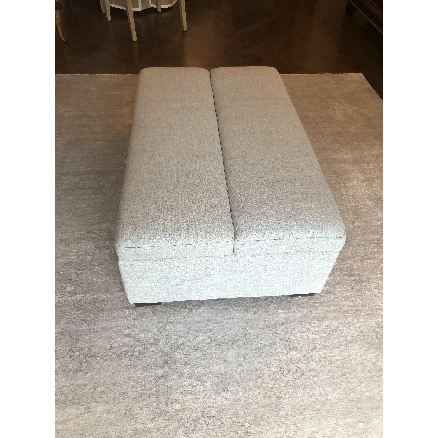 Rivet Fold Modern Twin Size Ottoman Sofa Bed - image-1