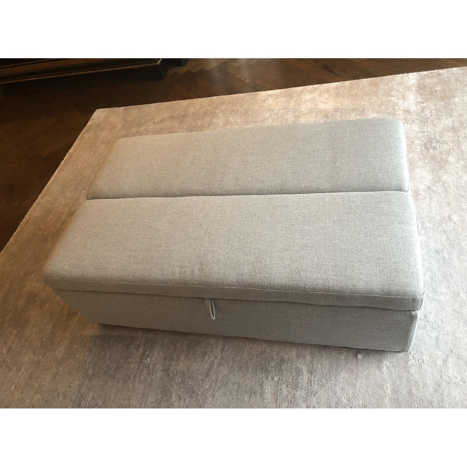 Rivet Fold Modern Twin Size Ottoman Sofa Bed - image-2