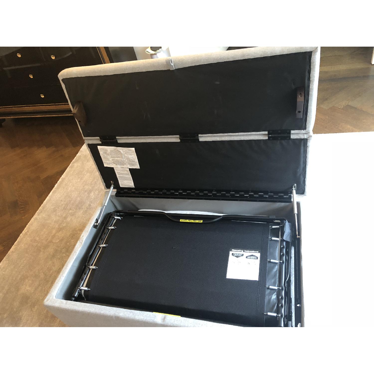 Rivet Fold Modern Twin Size Ottoman Sofa Bed - image-4