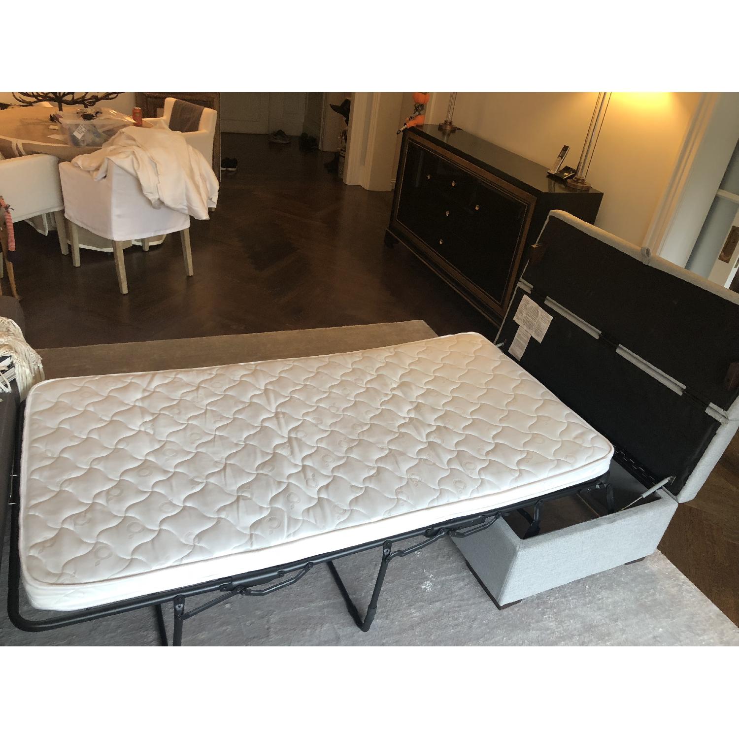 Rivet Fold Modern Twin Size Ottoman Sofa Bed - image-5