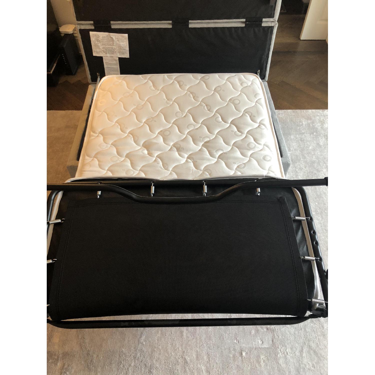 Rivet Fold Modern Twin Size Ottoman Sofa Bed - image-6