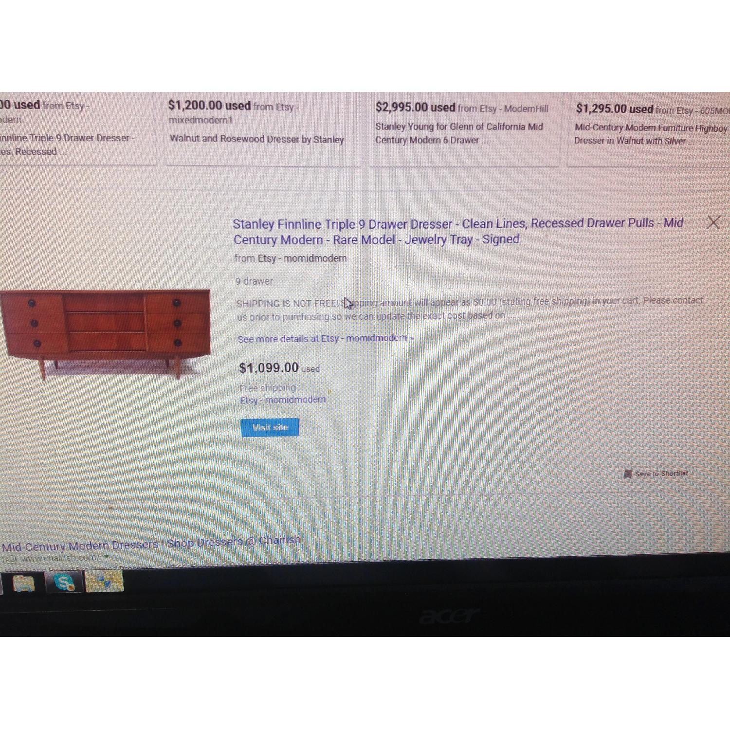 Stanley Furniture Mid Century 1950s 9 Drawer Dresser - image-23